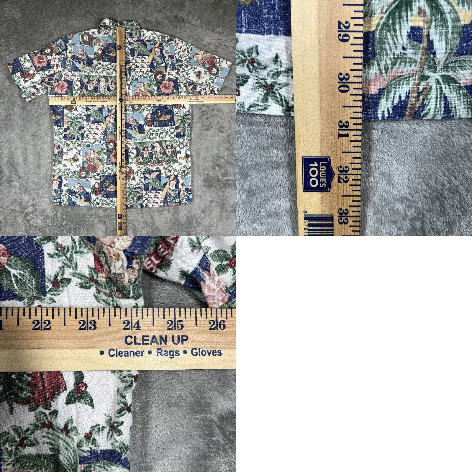 Reyn Spooner VINTAGE Reyn Spooner Mele Kalikimaka Mens Large 1/4 Button Up Hawaiian Shirt Floral Santa Christmas Surf Aloha 2004 Boys/Girls? Size US L / EU 52-54 / 3 - 9 Thumbnail