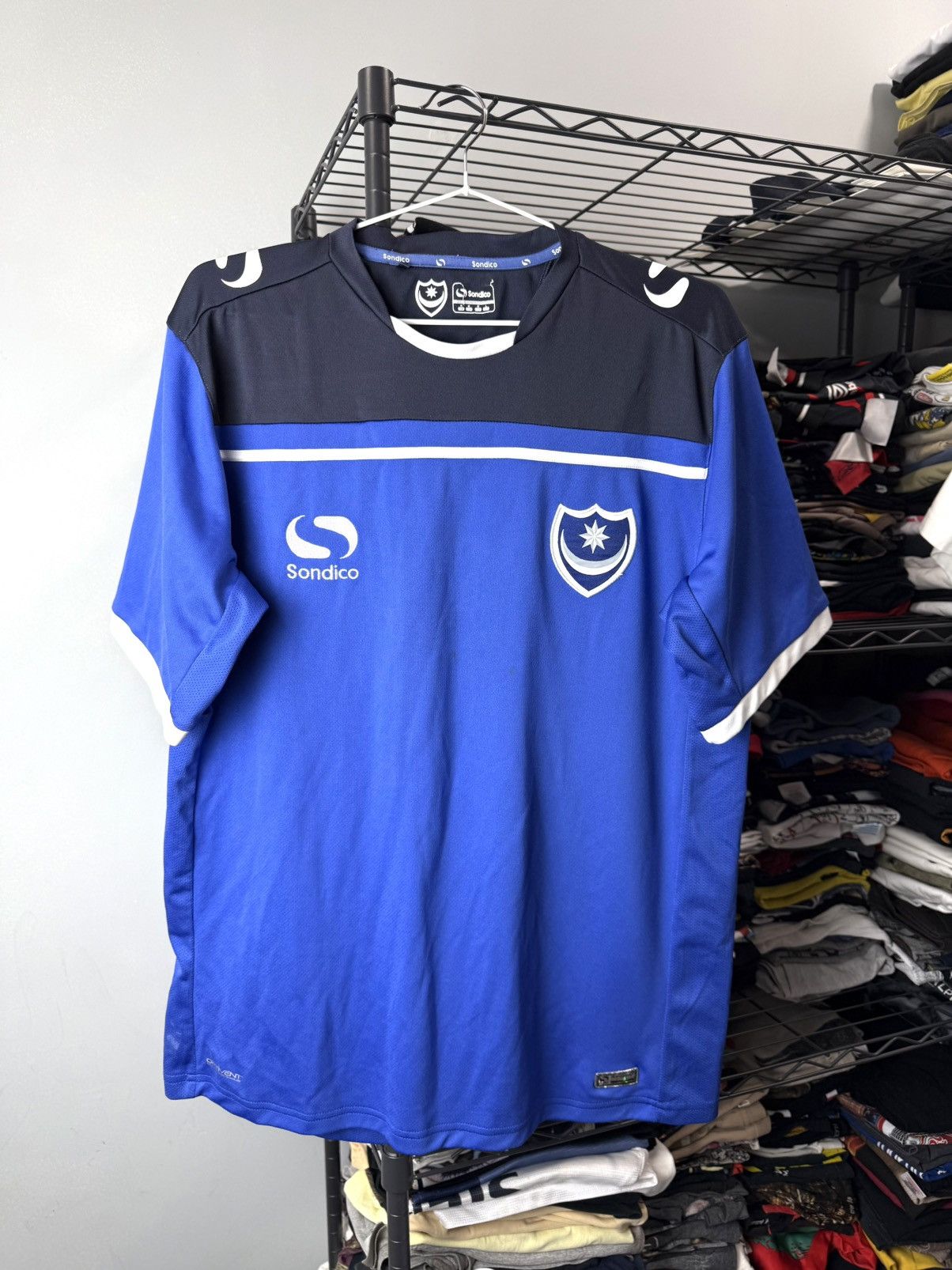 Vintage Sondico Portsmouth Pompey Neil Soccer Jersey T Shirt Size US M / EU 48-50 / 2 - 1 Thumbnail