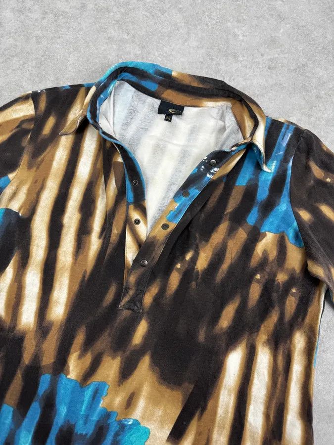 Just Cavalli SS2002 Just Cavalli Psychedelic Hallucination Blue Flowers Shirt Size M / US 6-8 / IT 42-44 - 6 Thumbnail