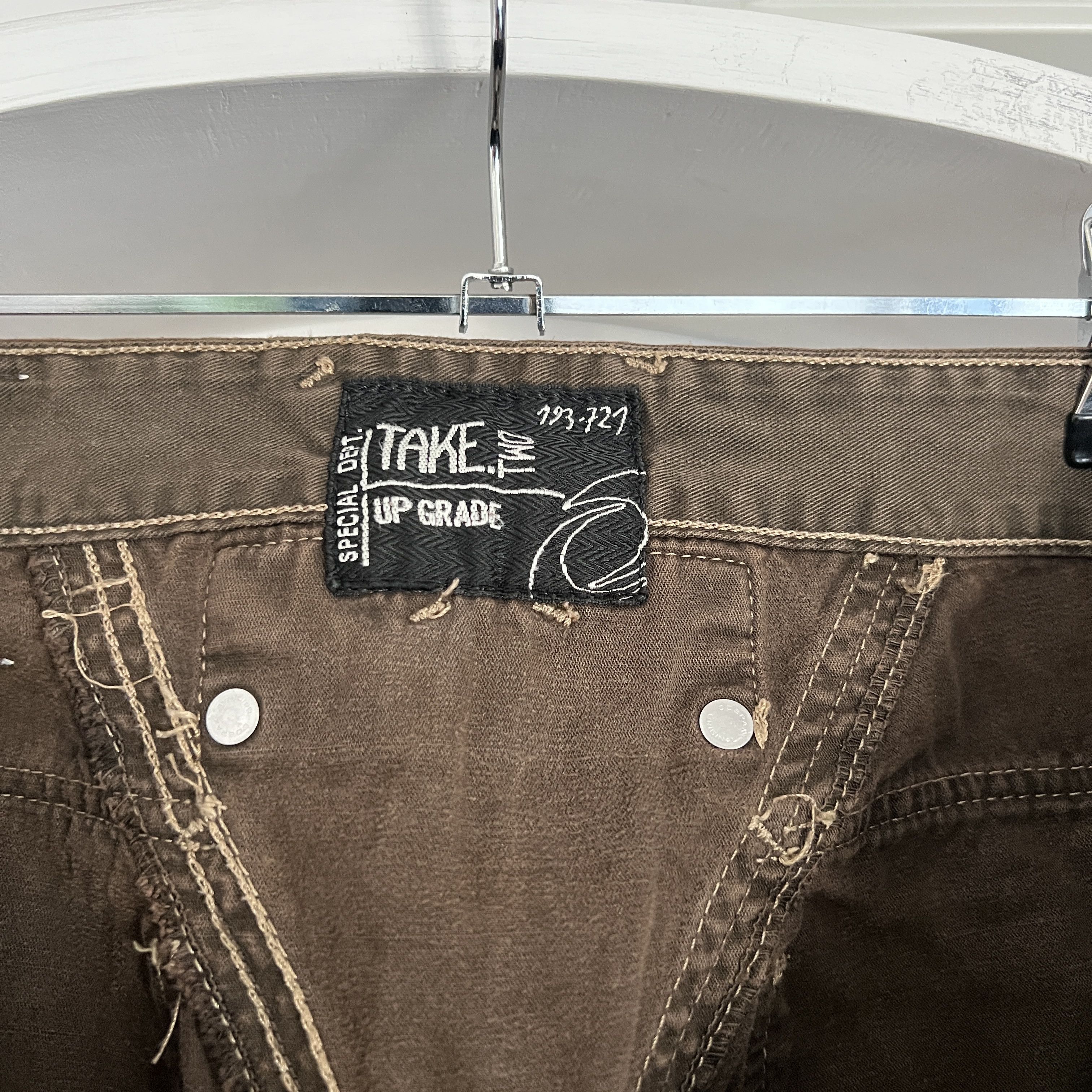 Japanese Brand Vintage TAKE TWO Wide Brown Pants Y2K Japanese Style Size US 34 / EU 50 - 8 Thumbnail