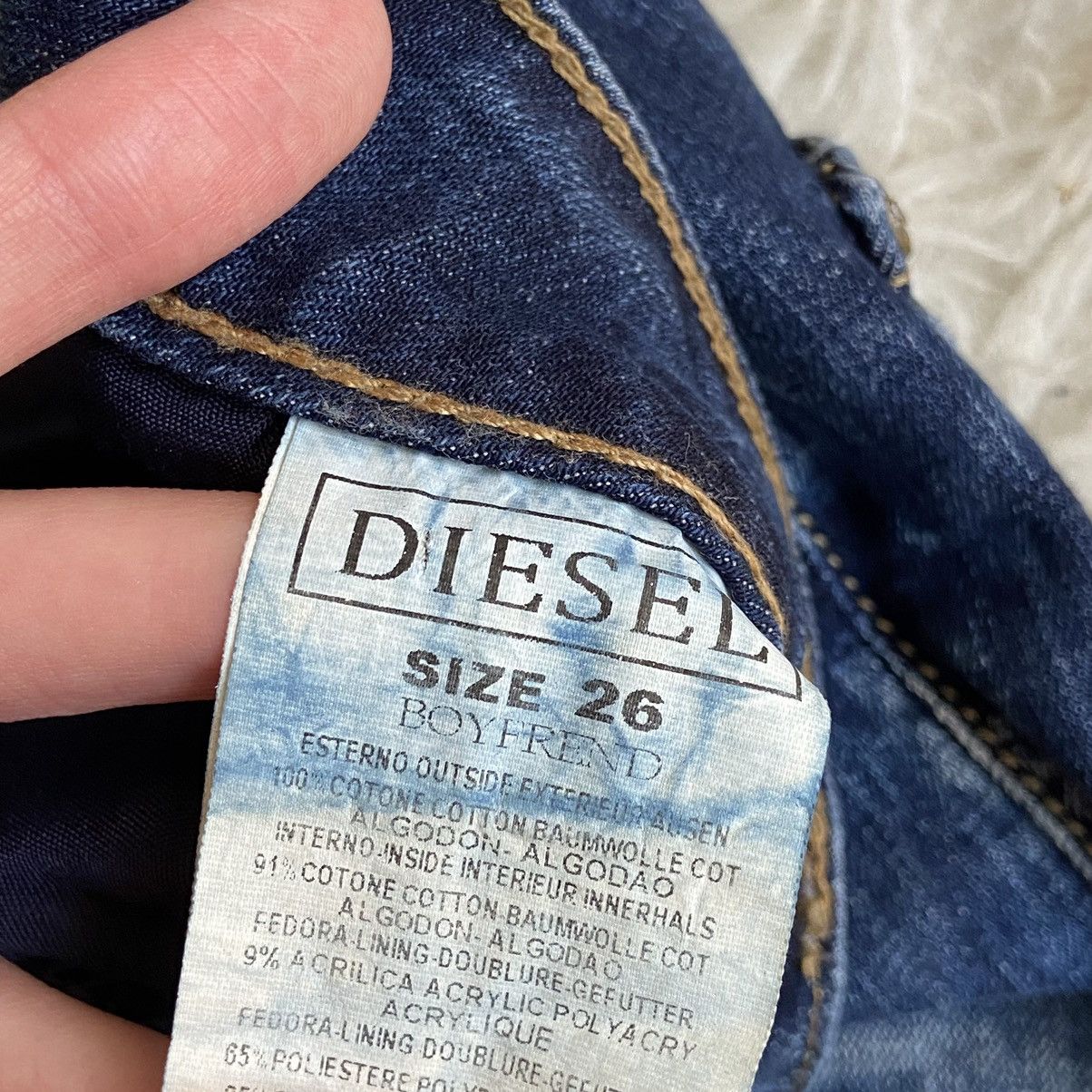 Diesel × Japanese Brand × Vintage 📌 Crazy Diesel Boyfriend Metal Logo Denim Jeans Size 26" / US 2 / IT 38 - 10 Thumbnail