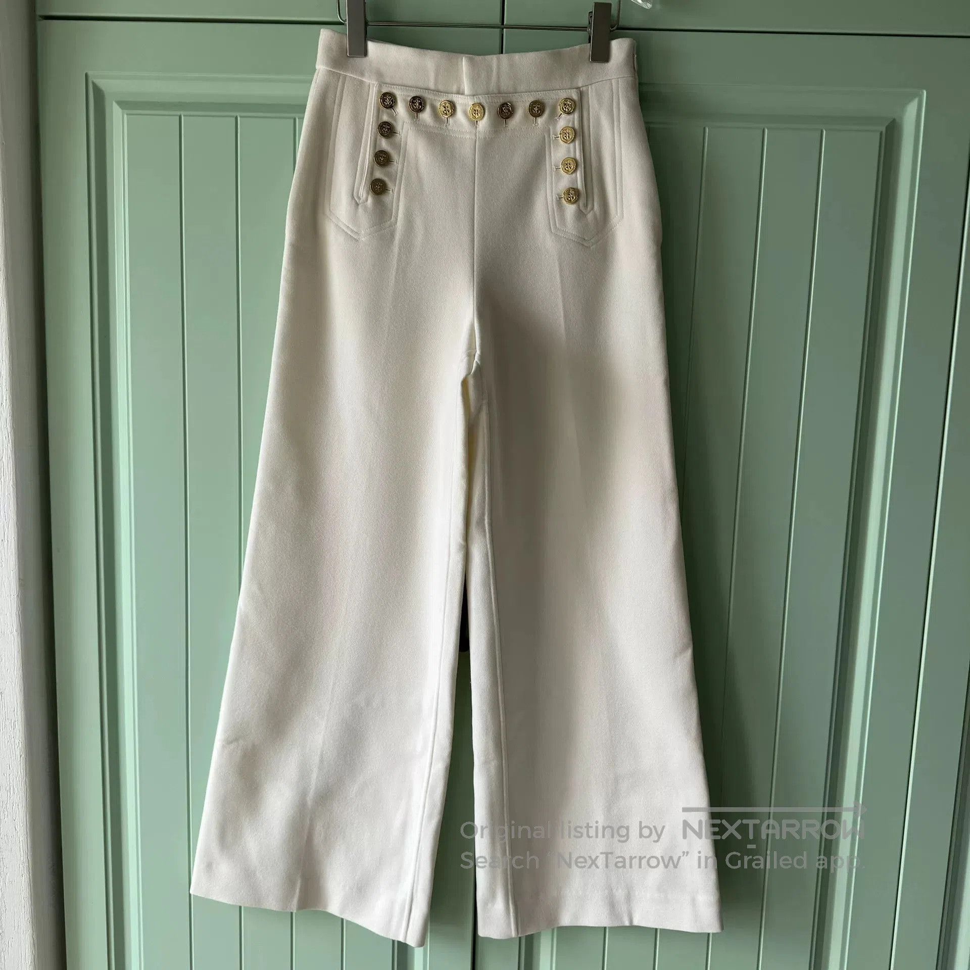 Dior Christian Dior Wool Gold Buckle Trousers. Size 31" - 1 Thumbnail