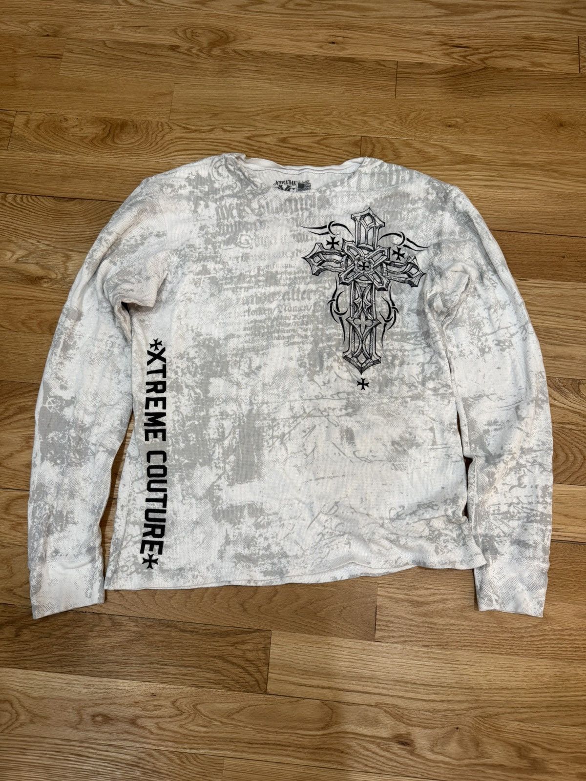 Other Xtreme Couture Affliction Style Waffle Cross Long Sleeve Size US XL / EU 56 / 4 - 1 Thumbnail