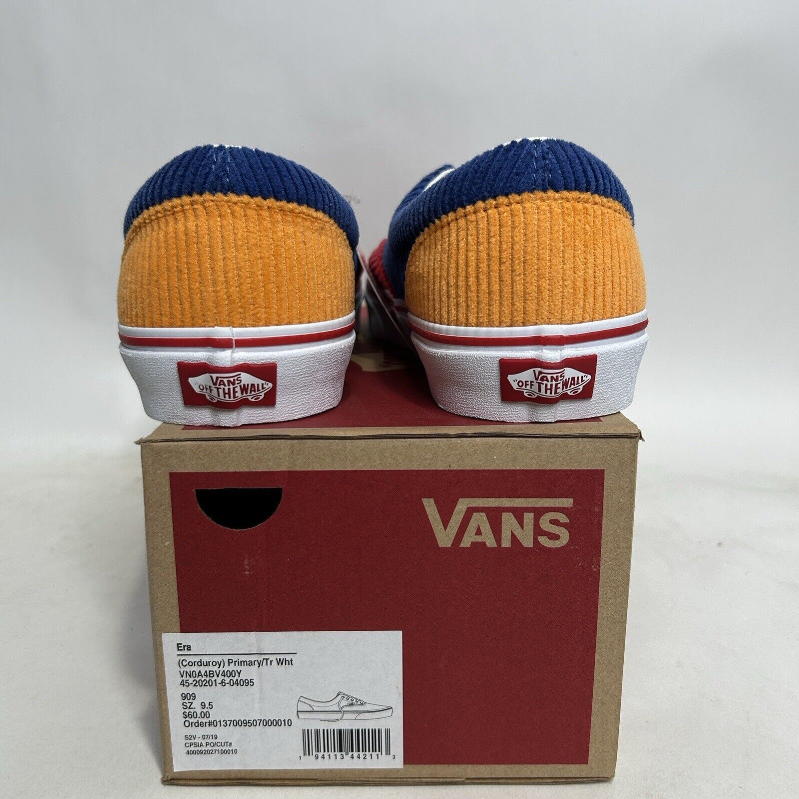 Vans VANS Era Corduroy “Blue Red Yellow” 2024 Size US 9.5 / EU 42-43 - 4 Thumbnail