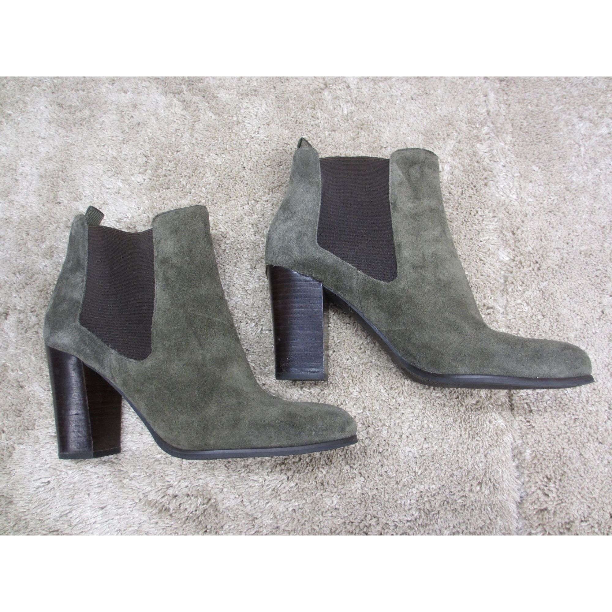 Michael Kors MICHAEL KORS GREEN SUEDE ANKLE BOOTS 10 MEDIUM Size US 10 / IT 40 - 1 Thumbnail