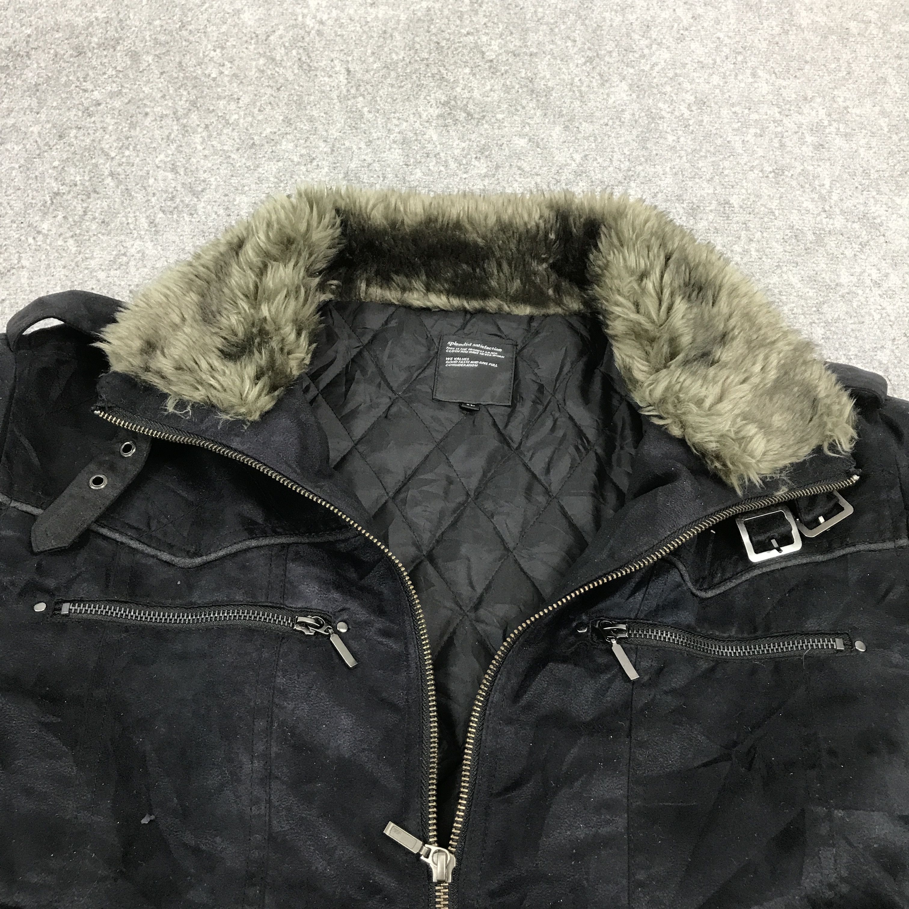 If Six Was Nine × Japanese Brand × Le Grande Bleu (L.G.B.) JAPAN SPLENDID BLACK FUR DESIGN STYLE JACKET Size US L / EU 52-54 / 3 - 7 Thumbnail