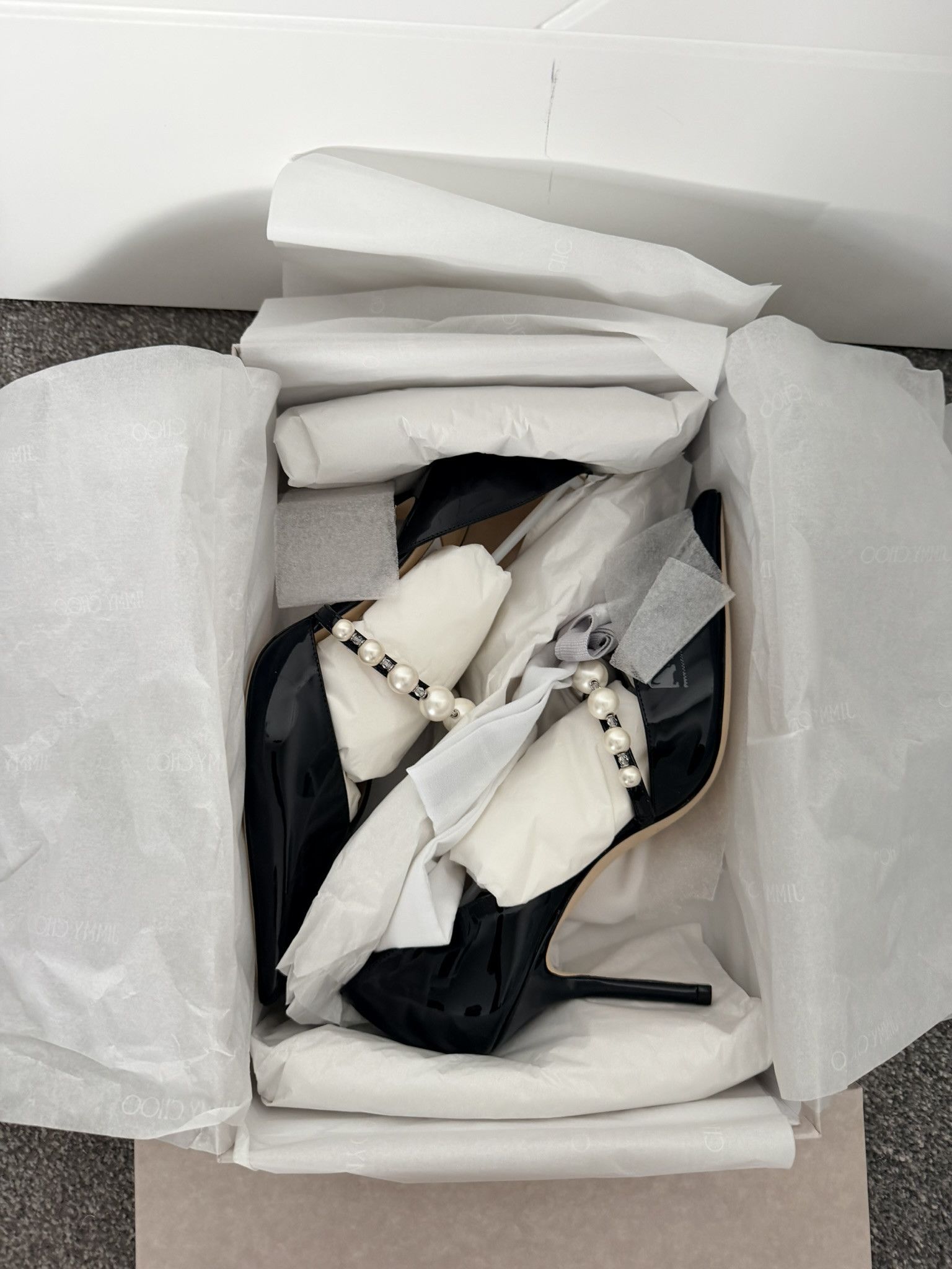 Jimmy Choo Jimmy Choo Aurelie 85 l 39 Black/ White Size US 9 / IT 39 - 9 Thumbnail