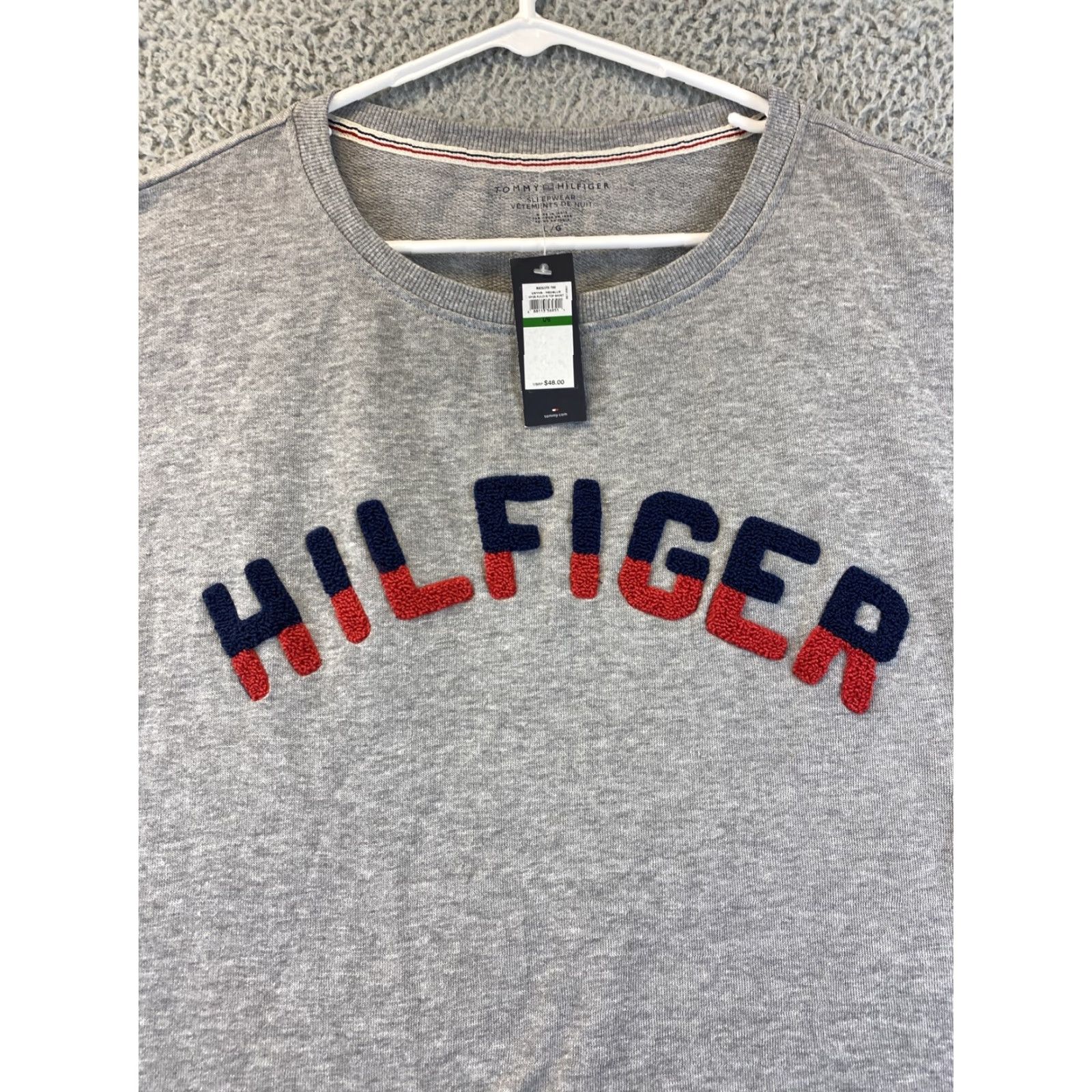 Tommy Hilfiger Tommy Hilfiger Women's Sleepwear Pajama Logo Long-Sleeve Top Red/Blue L / 75-8 Size L / US 10 / IT 46 - 2 Thumbnail