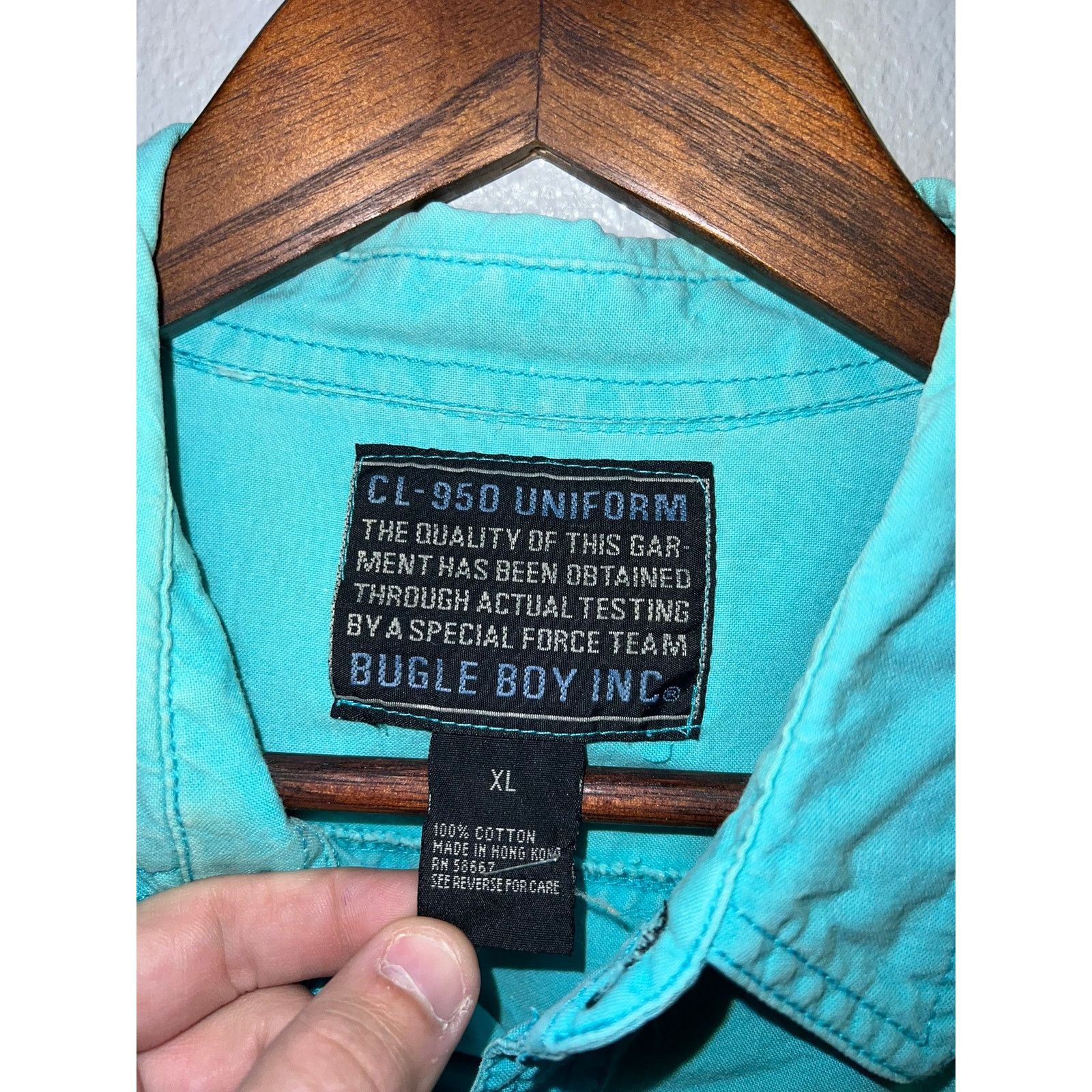 Bugle Boy Bugle Boy CL-950 Uniform Button Down Sky Flier Shirt VTG XL Size US XL / EU 56 / 4 - 7 Thumbnail