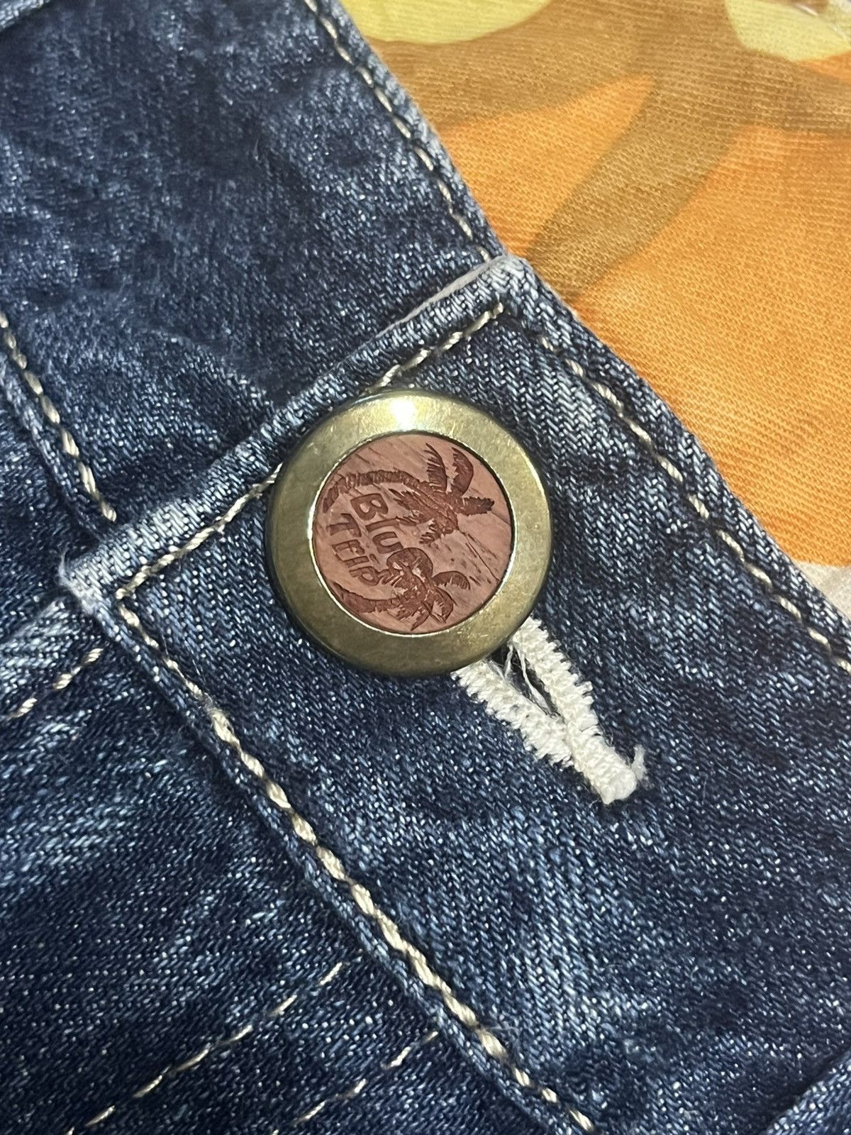 Tornado Mart ⚡️Flare⚡️Vintage Edwin Blue Trip Blowout Distressed Blue Jeans Size US 34 / EU 50 - 5 Thumbnail