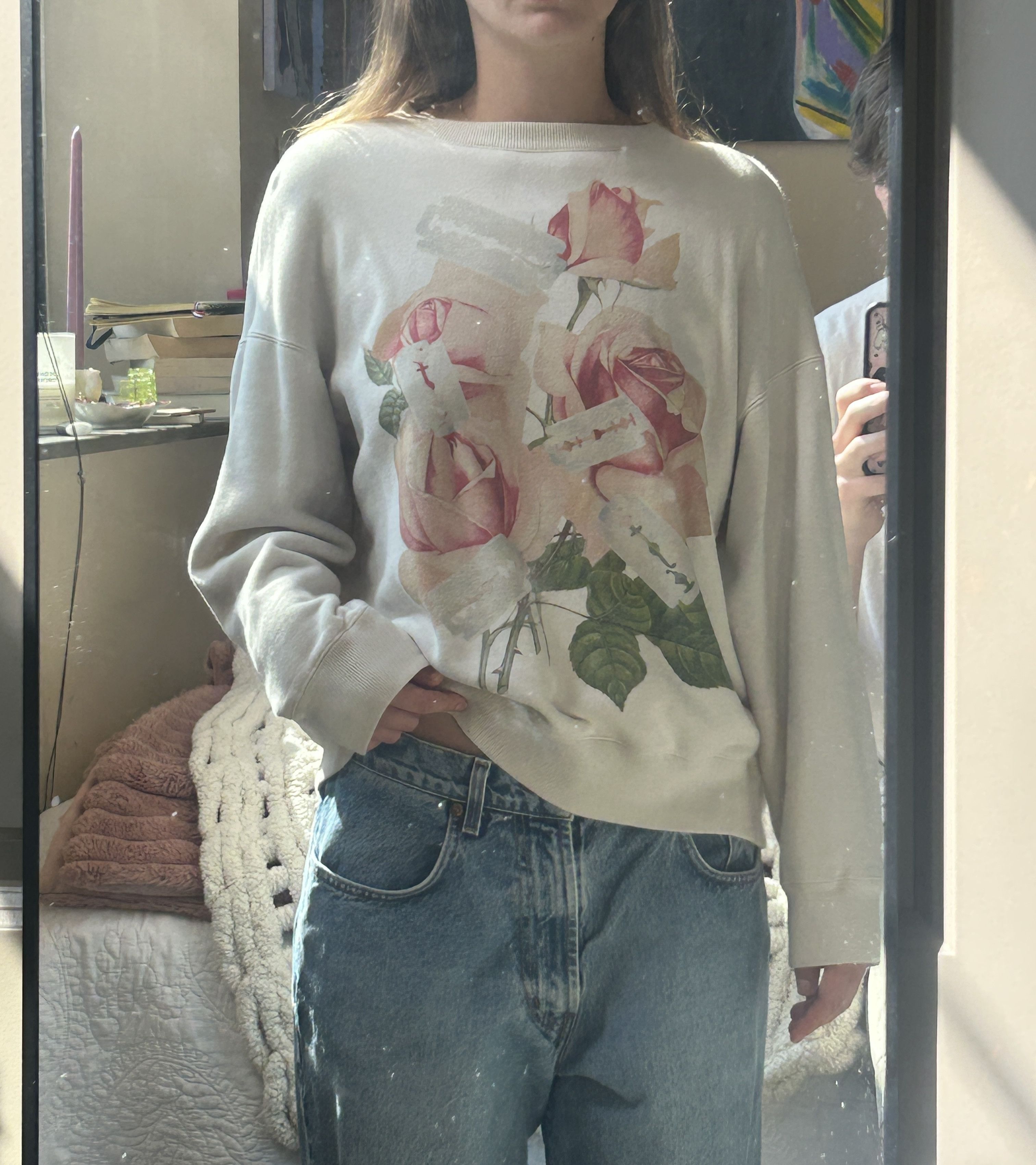 Undercover Undercover Rose & Razor Blade sweatshirt - off-white Size US S / EU 44-46 / 1 - 2 Thumbnail