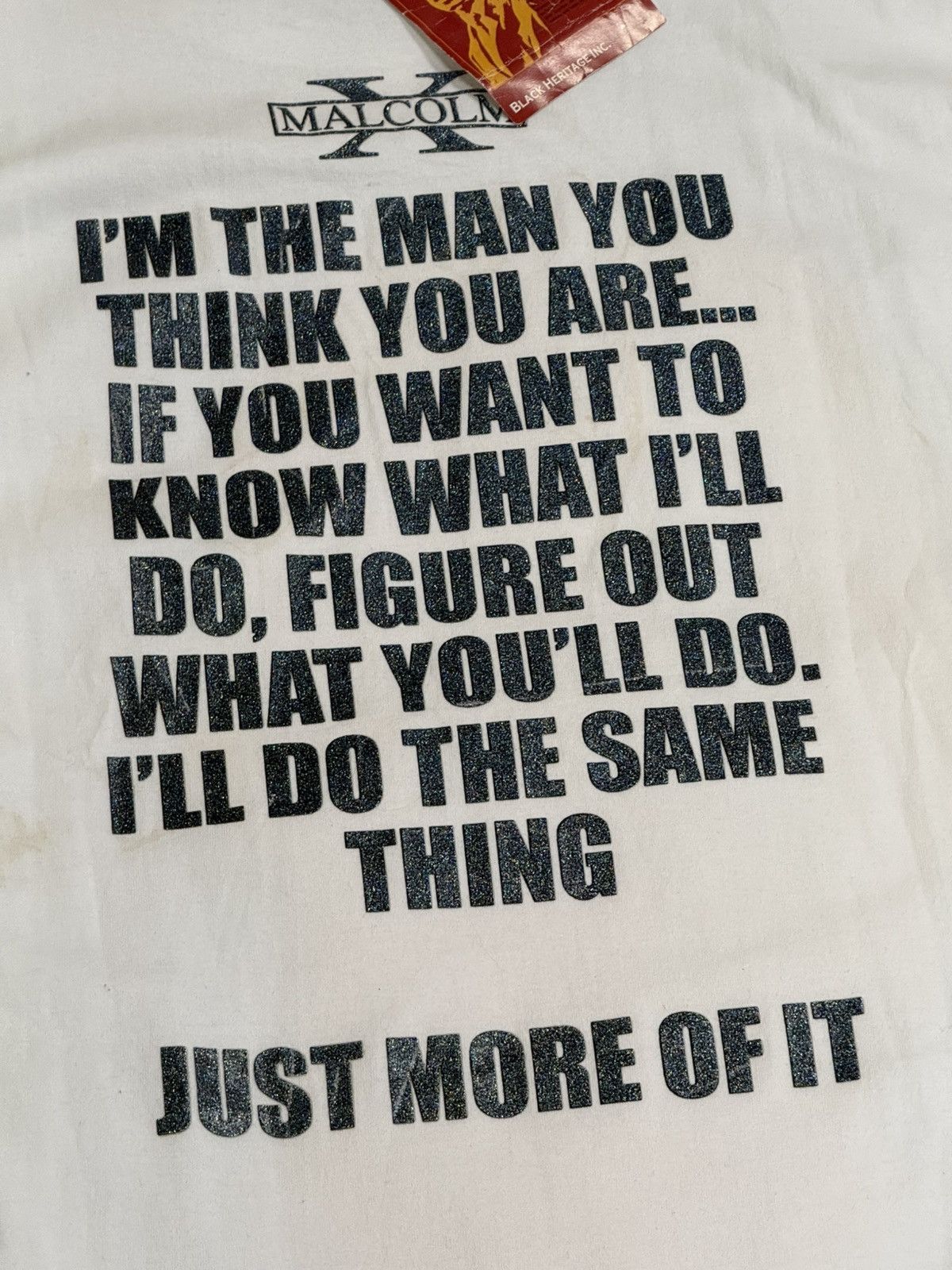 Vintage Vintage Deadstock Malcom X Portrait Black Heritage Tee 3XL Size US XXL / EU 58 / 5 - 8 Thumbnail