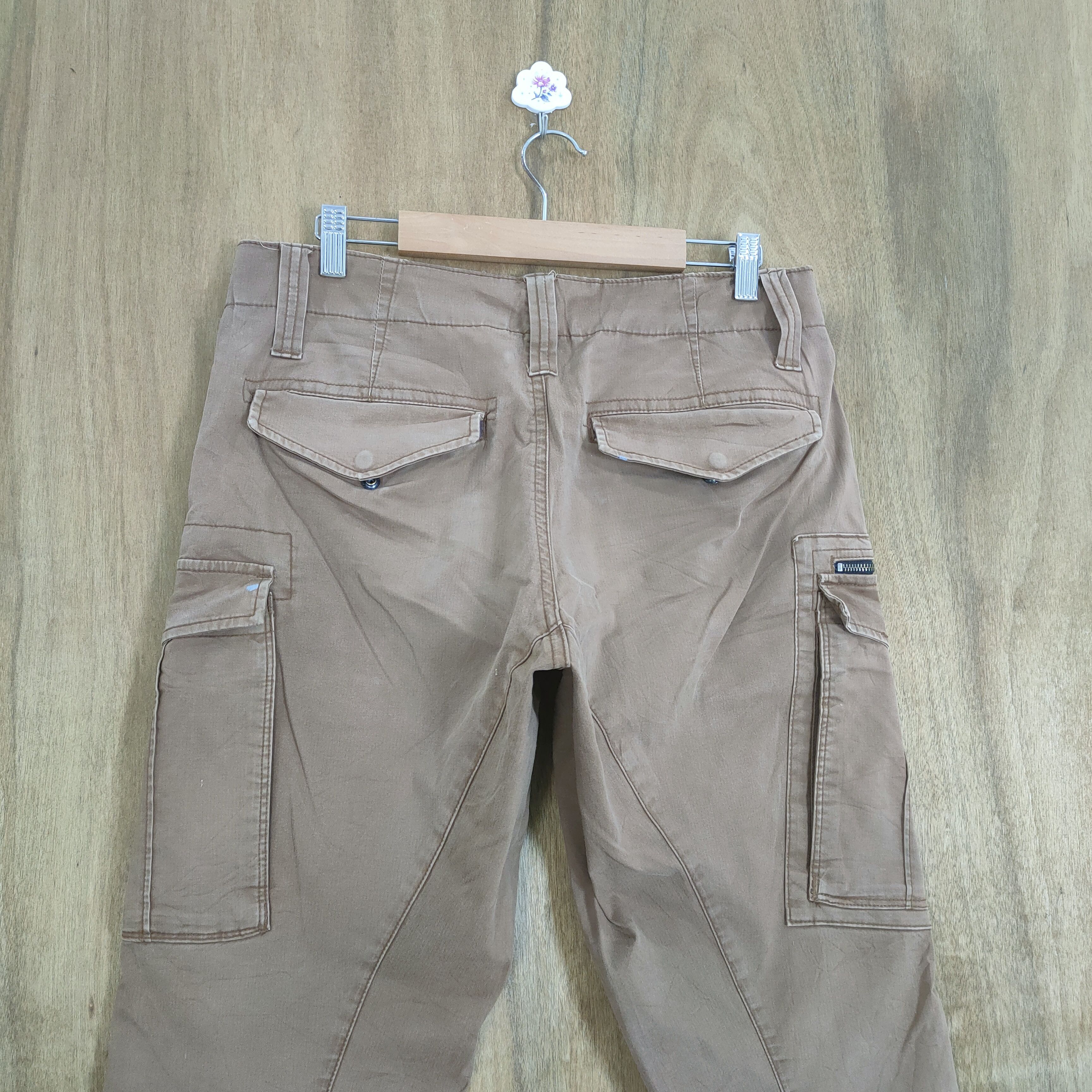Japanese Brand VINTAGE GENBA BROWN BAGGY CARGO PANTS Size US 31 - 9 Thumbnail