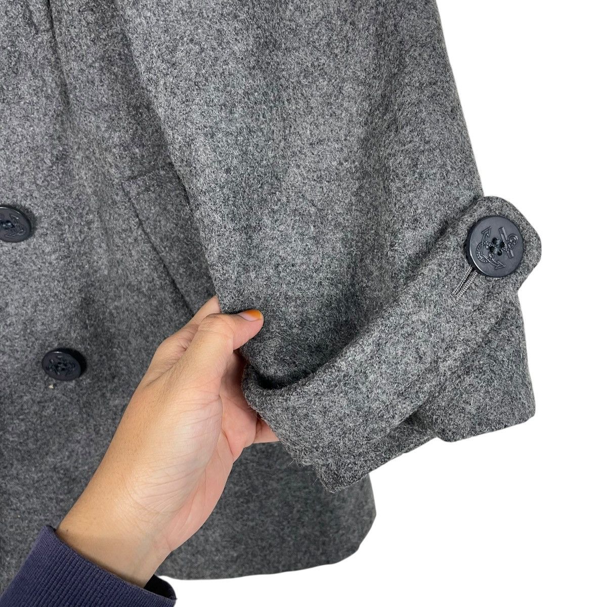 Japanese Brand Ascot Double Breasted Wool Coat Size M / US 6-8 / IT 42-44 - 13 Thumbnail