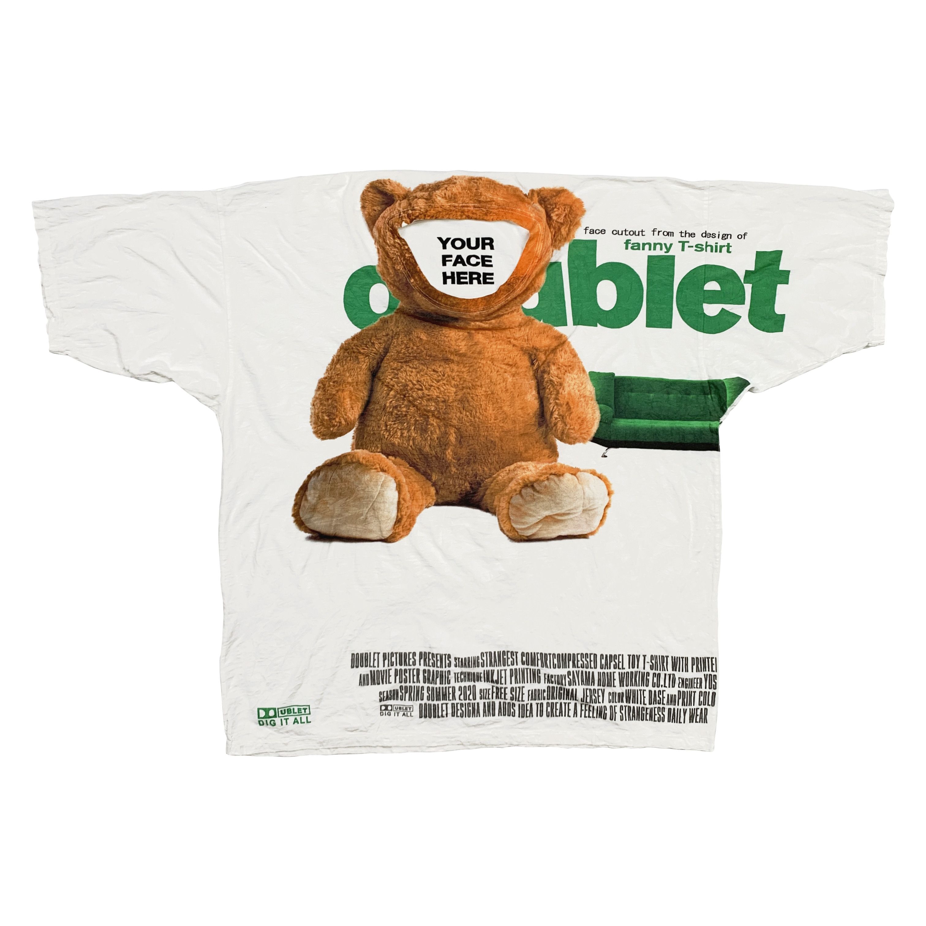 Doublet Compressed "Insert Face" / TED Movie T-Shirt Size US XL / EU 56 / 4 - 2 Thumbnail