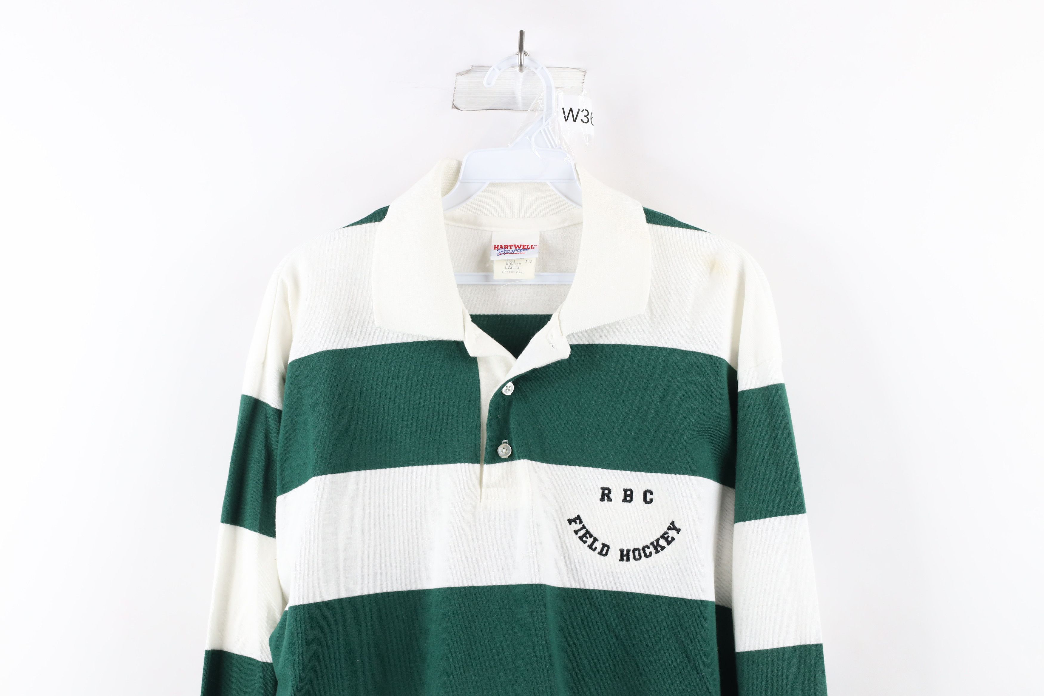 Vintage Vintage 90s Streetwear Striped Long Sleeve Rugby Polo USA Size US L / EU 52-54 / 3 - 2 Thumbnail