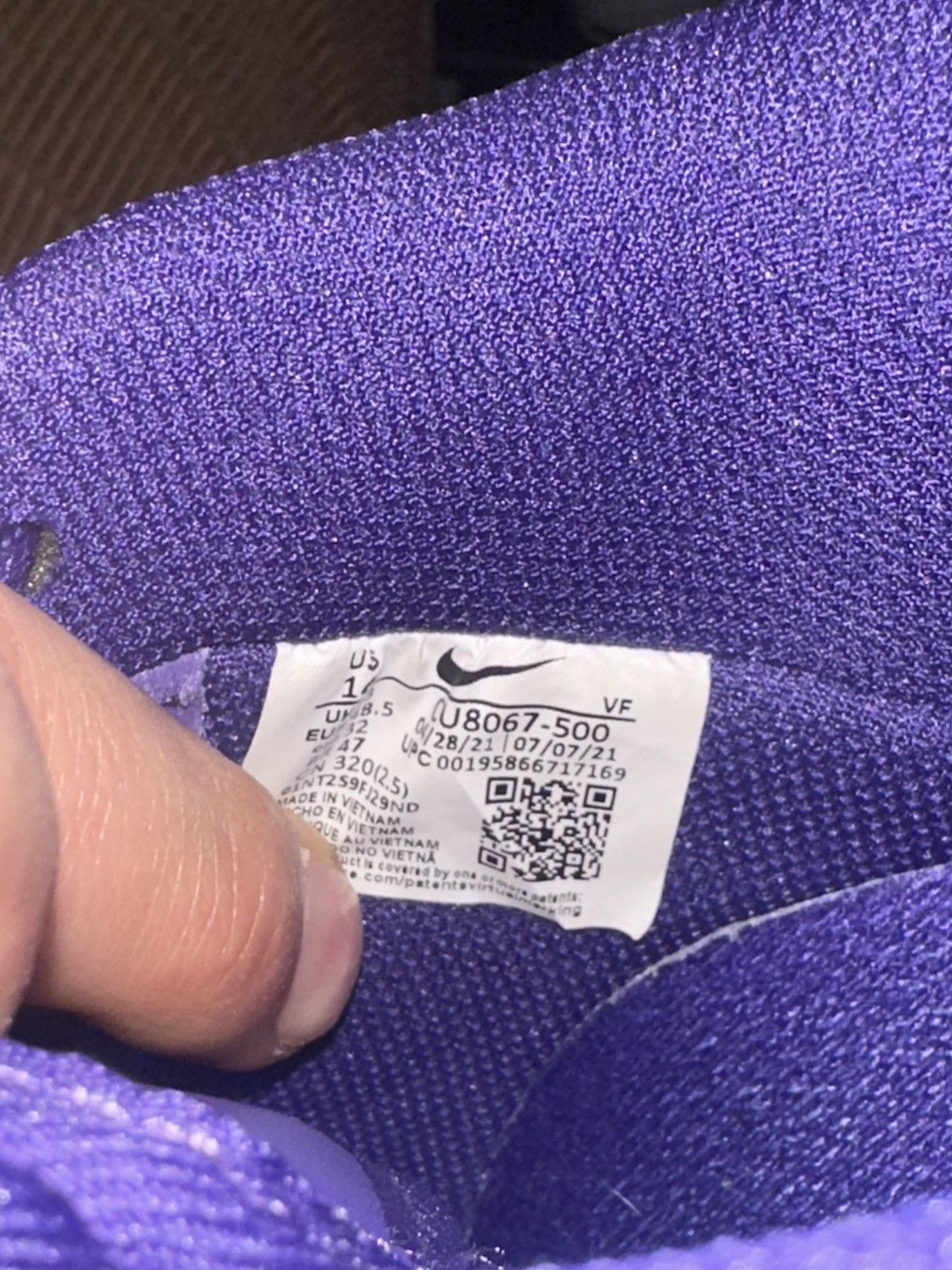 Jordan Brand Air Force 1 Low 'Purple Skeleton' Size US 14 / EU 47 - 5 Thumbnail