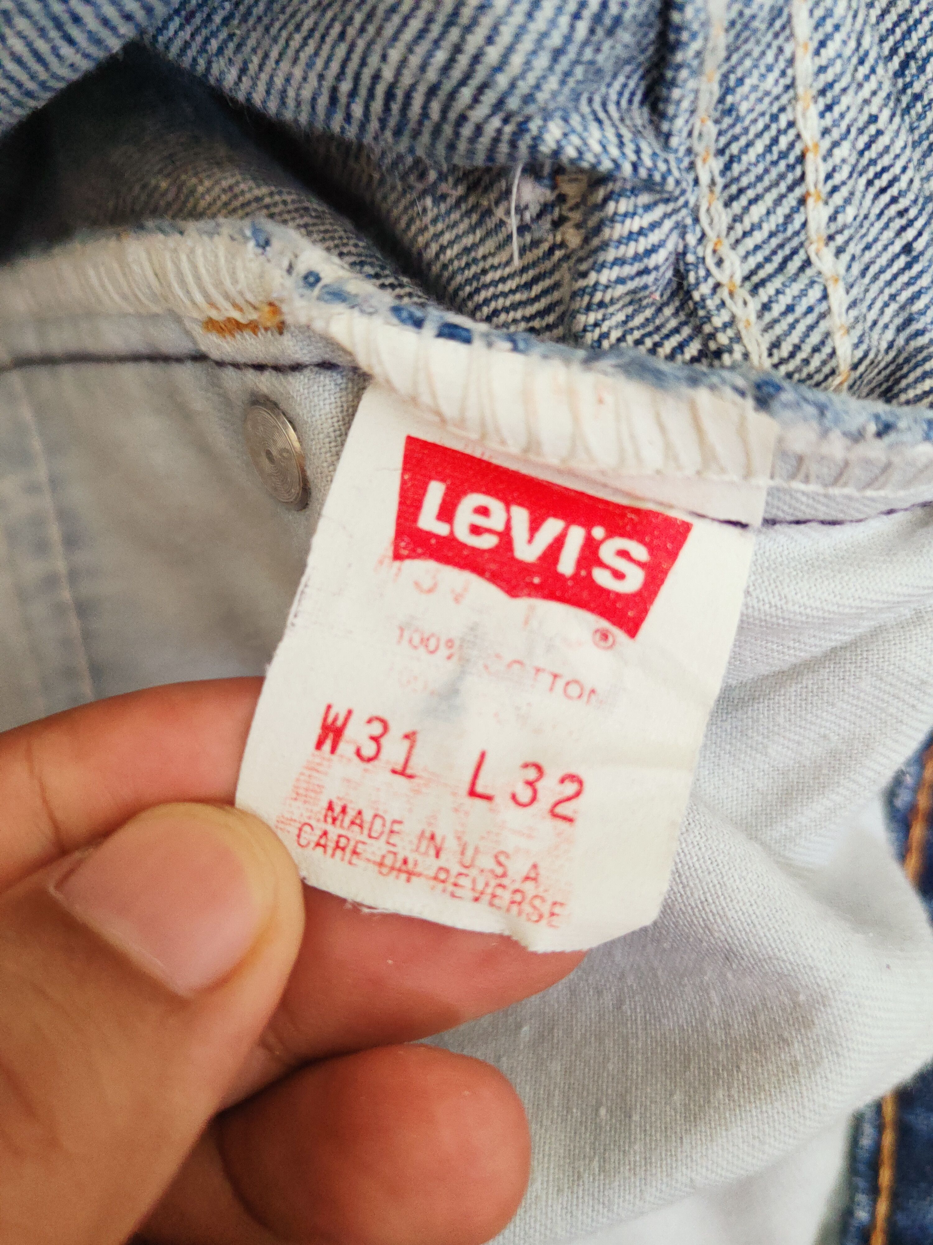 Levi's 505 Levi's orange tag faded Distressed Ripped denim #S2700 Size US 30 / EU 46 - 17 Thumbnail