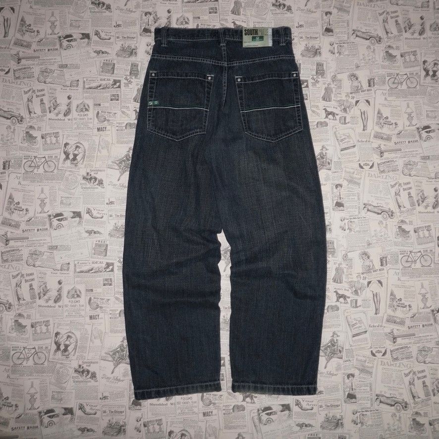 32 - Vintage / Y2K South Pole dark denim green tab