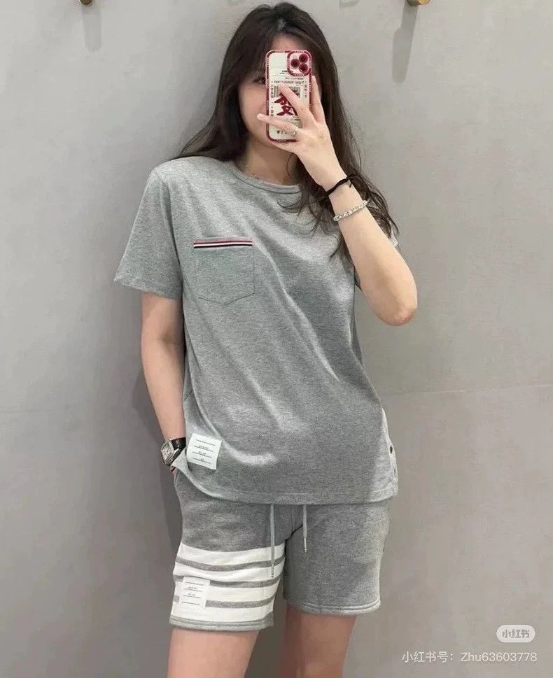 Thom Browne Thom Browne Grey T-shirt, short sleeves Size US XL / EU 56 / 4 - 6 Thumbnail