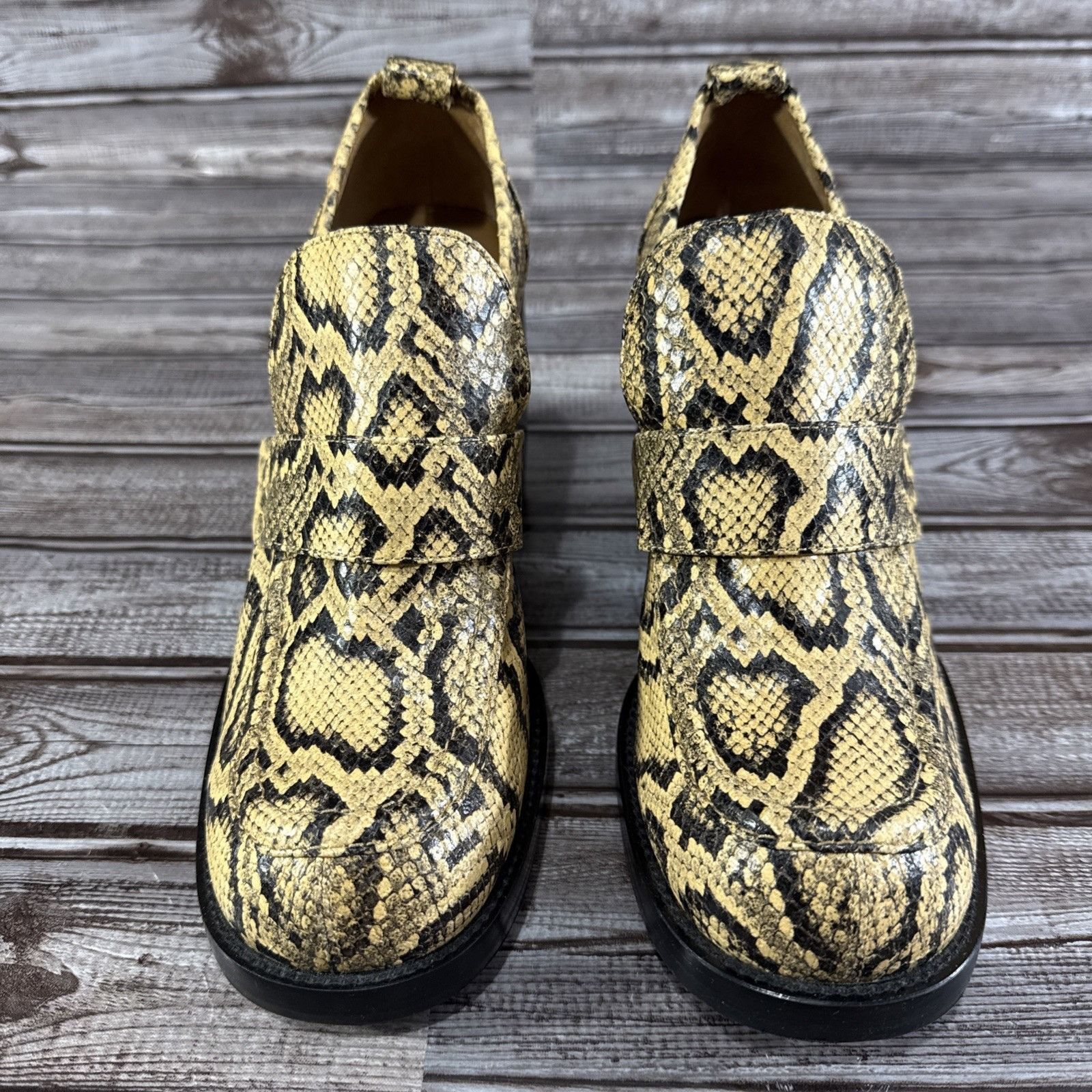 Chloe Chloe Python Pattern Leather Loafer Heel Sz EU 39.5 US 9.5 B Size US 9.5 / IT 39.5 - 2 Thumbnail