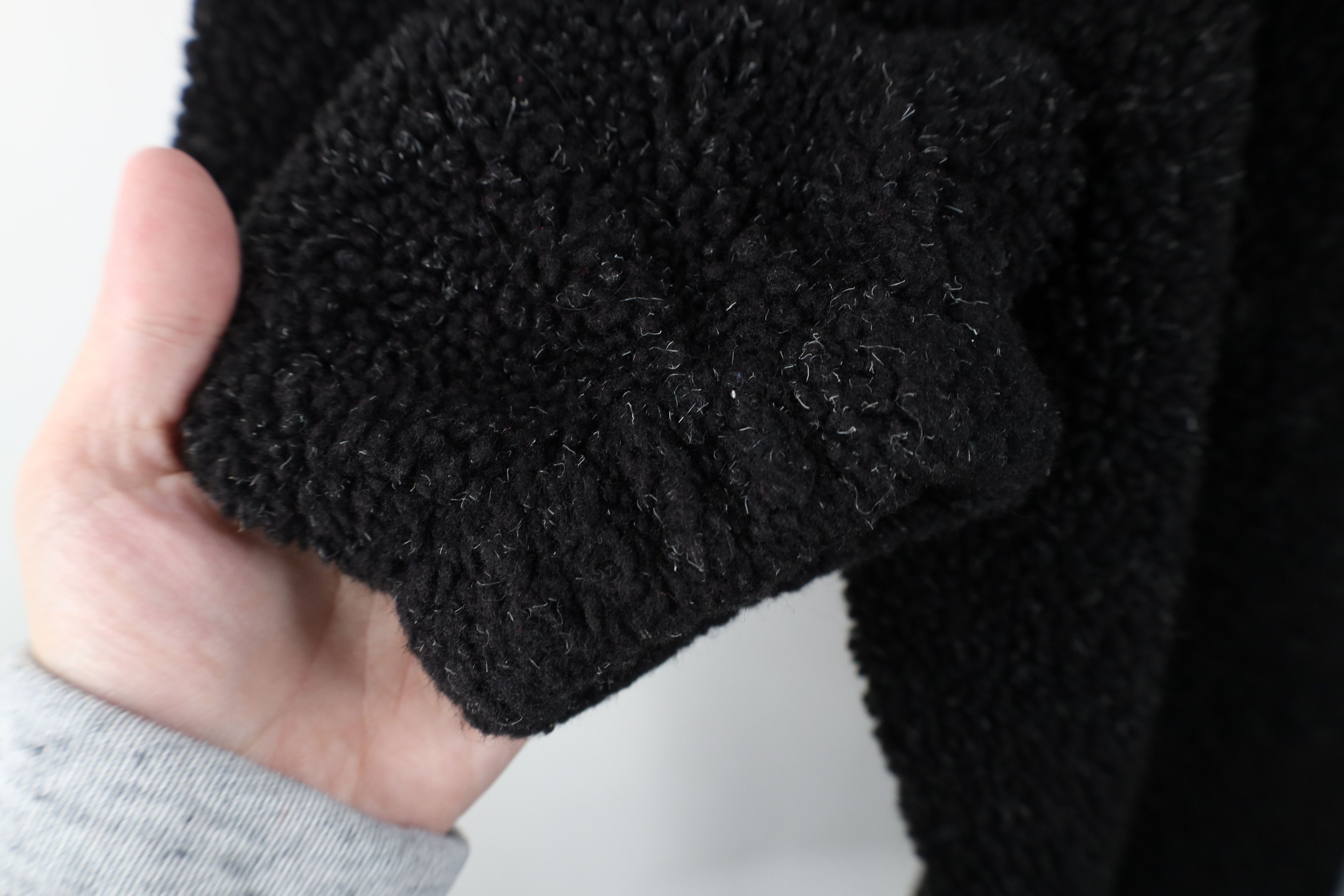 Vintage Vintage 90s Streetwear Deep Pile Fleece Chunky Sweater Black Size US XXL / EU 58 / 5 - 5 Thumbnail