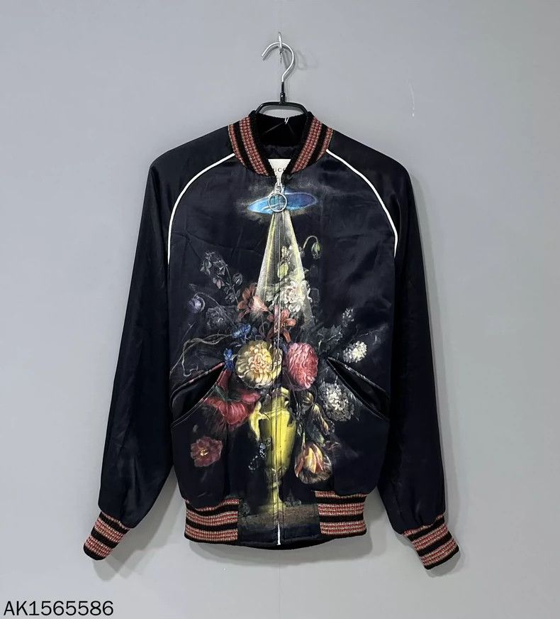 Gucci Gucci Size 36 Silk floral zipper jacket size 36 2502-Nexta Size US S / EU 44-46 / 1 - 1 Thumbnail