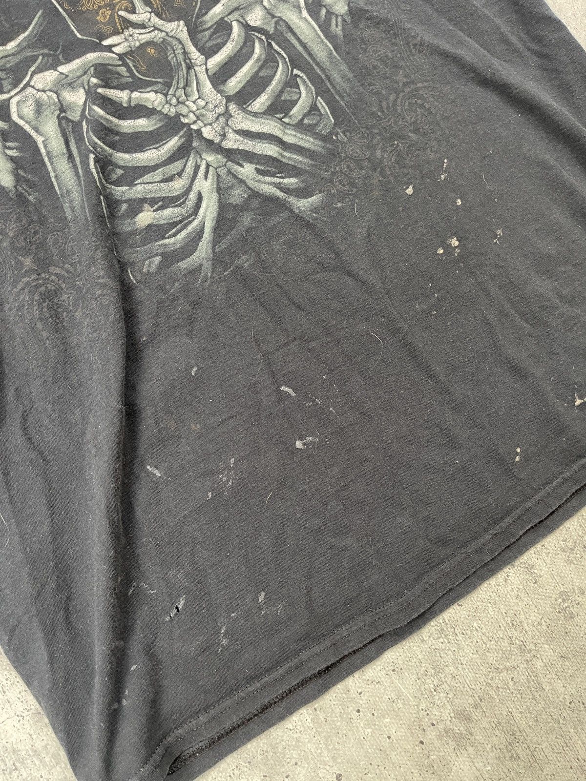 Vintage Vintage black t-shirt with skulls Size US XL / EU 56 / 4 - 5 Thumbnail