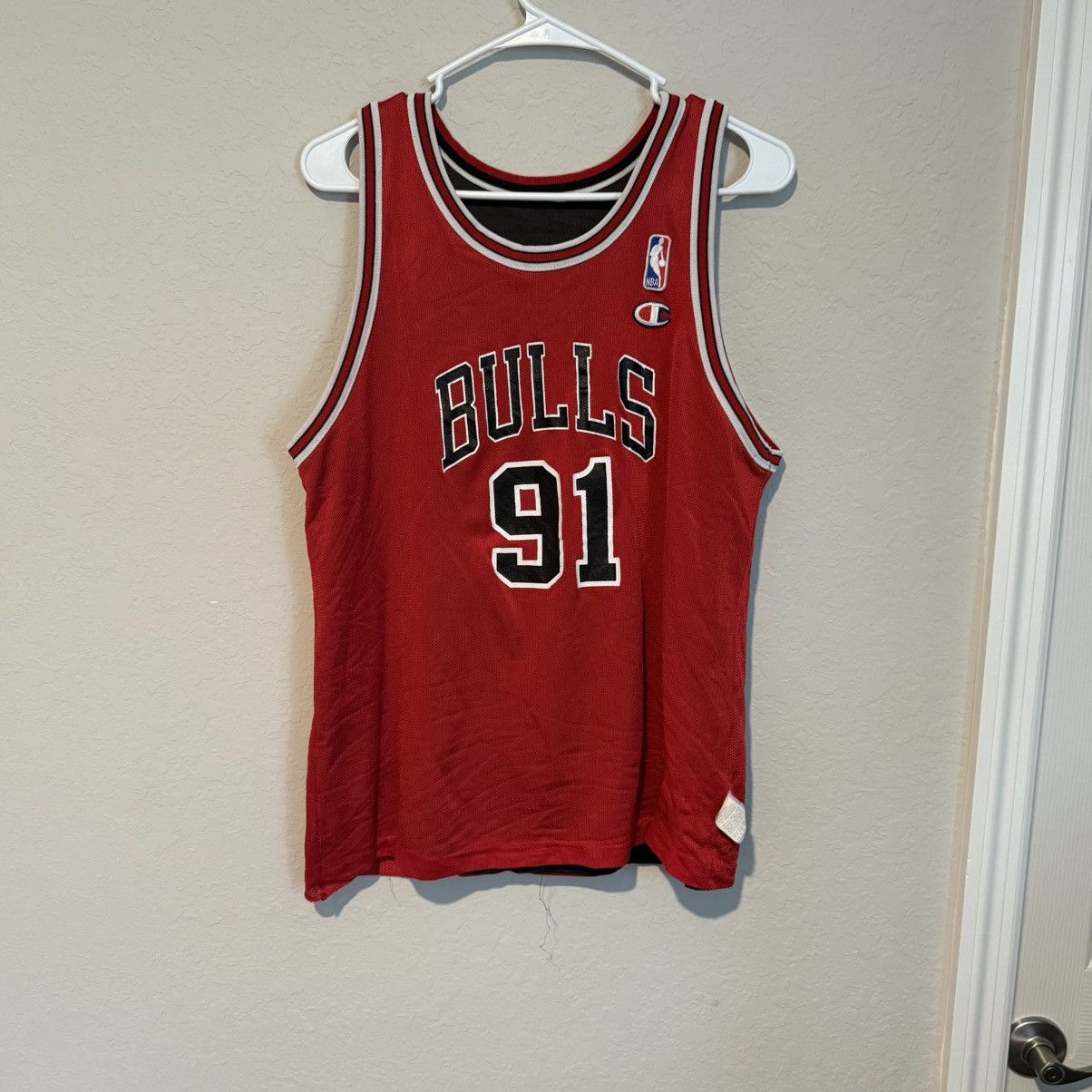 Champion Vintage Dennis Rodman Reversible Bulls Jersey Size US S / EU 44-46 / 1 - 1 Thumbnail