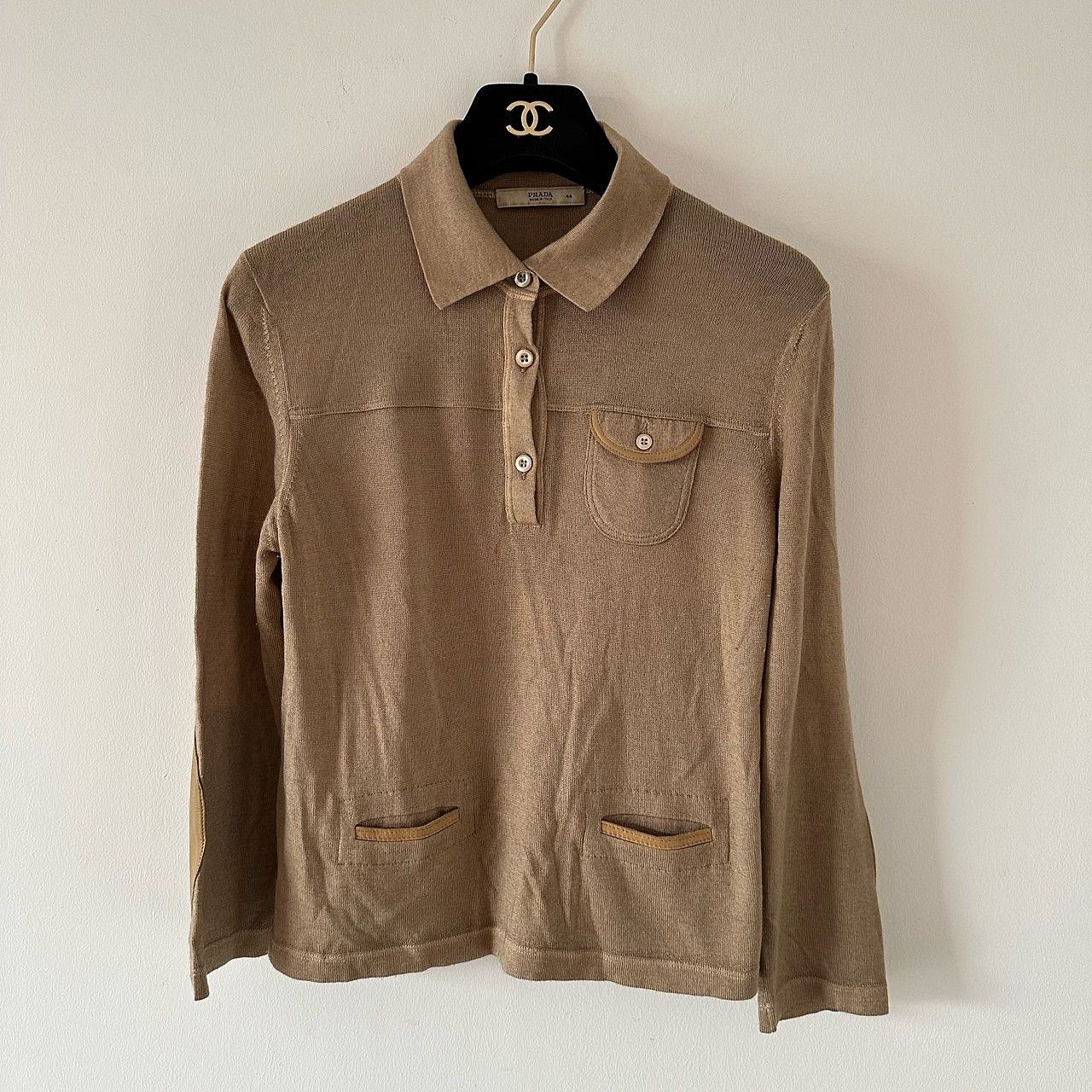 Prada Prada Leather Elbow Patch Polo Size S Size US S / EU 44-46 / 1 - 1 Thumbnail