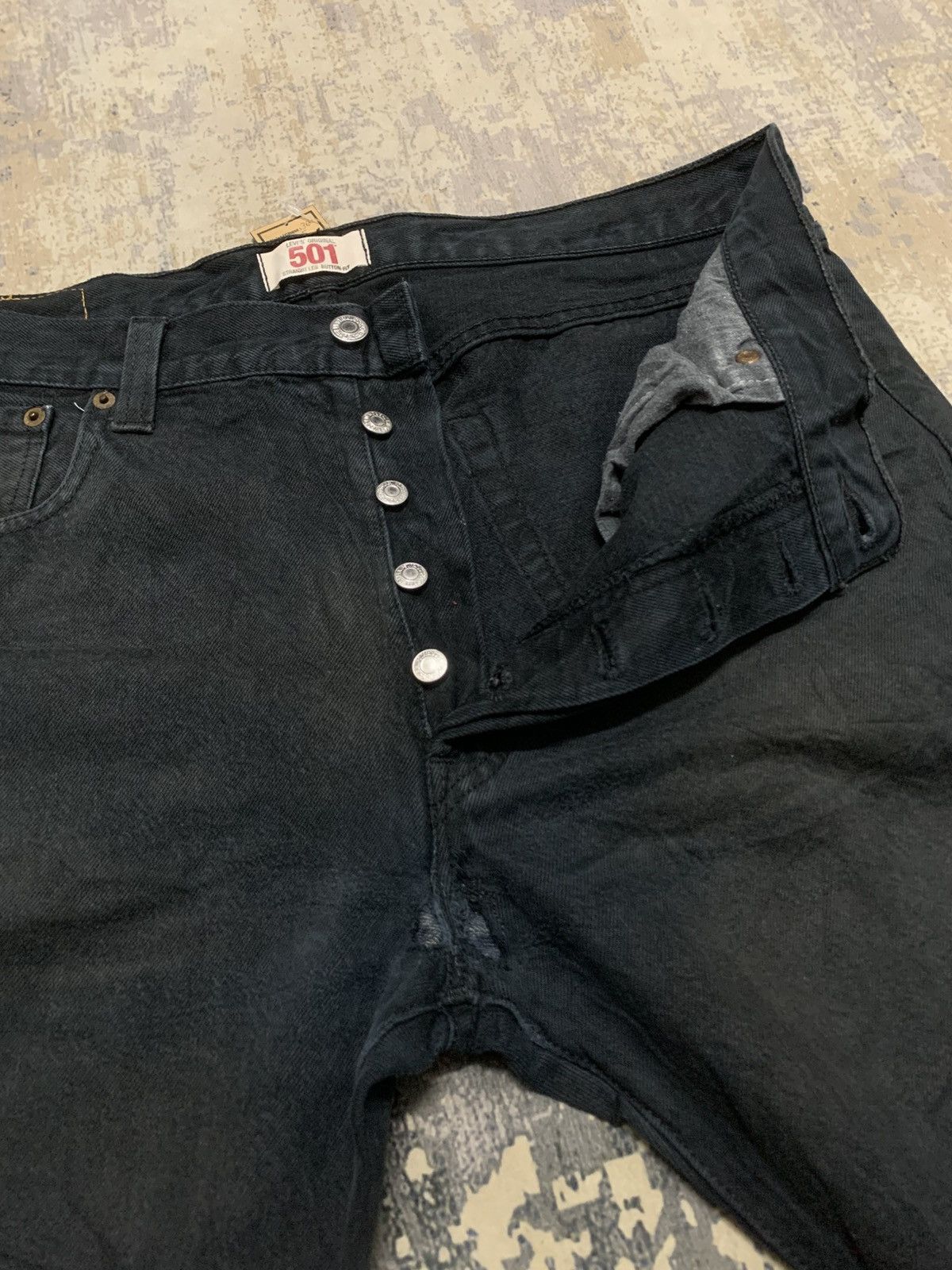 Levi's Vintage 90s Levi's 501 Black Wash Jeans Size US 36 / EU 52 - 4 Thumbnail