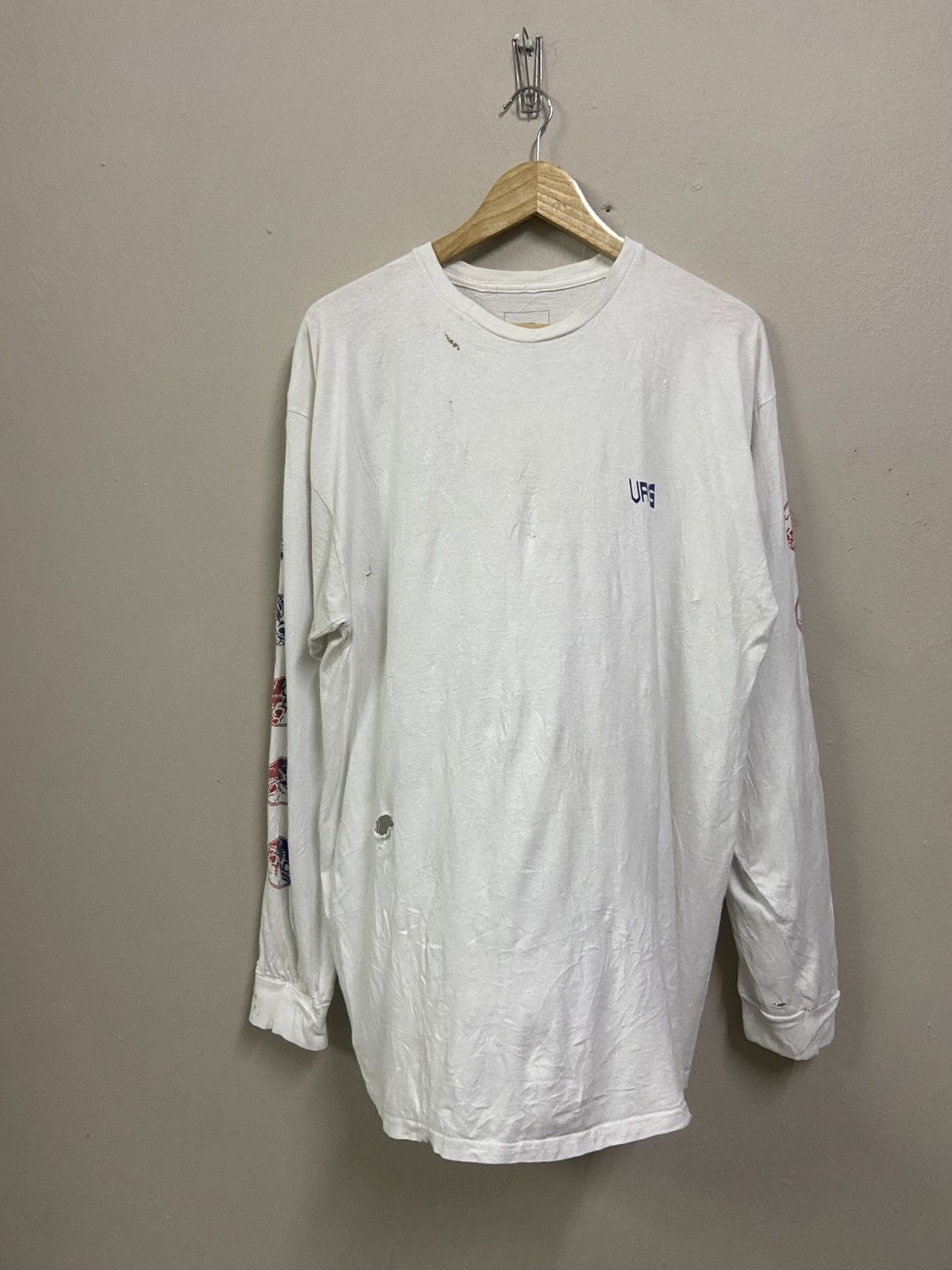 Vans Distress Vans Skull Tee Long Sleeve Size US XL / EU 56 / 4 - 1 Thumbnail