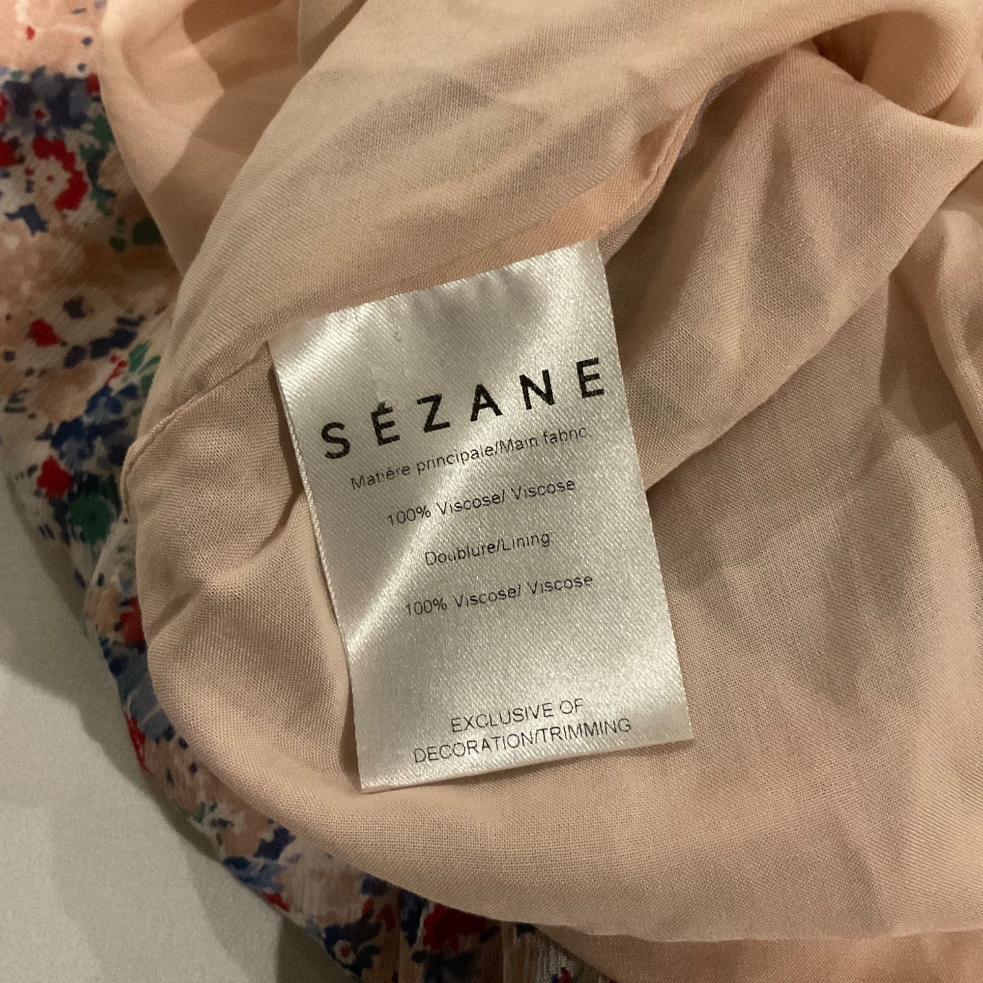 Sezane NWT SÉZANE Victoire MIDI Dress Multicolored Flowers purple p Size M / US 6-8 / IT 42-44 - 4 Thumbnail