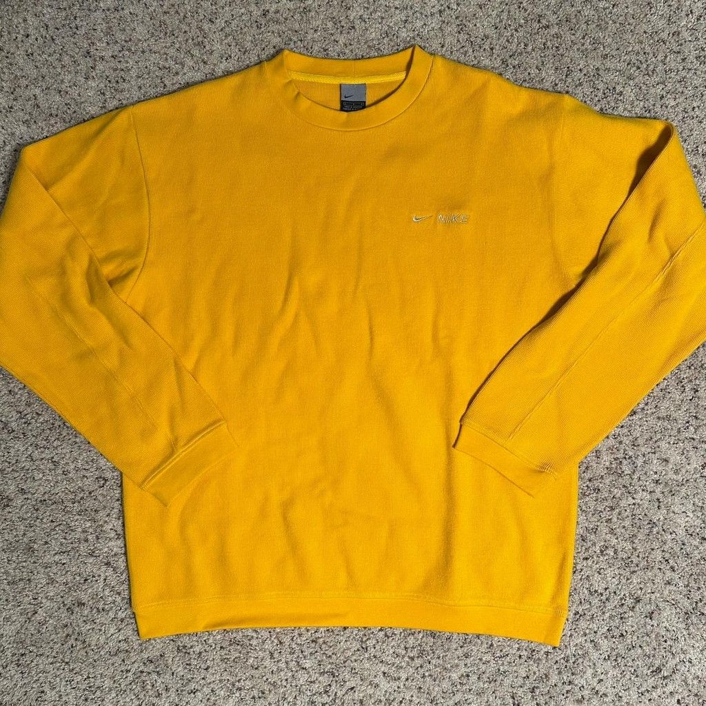 Nike Vintage Nike Y2K Yellow Crewneck Size US L / EU 52-54 / 3 - 1 Thumbnail