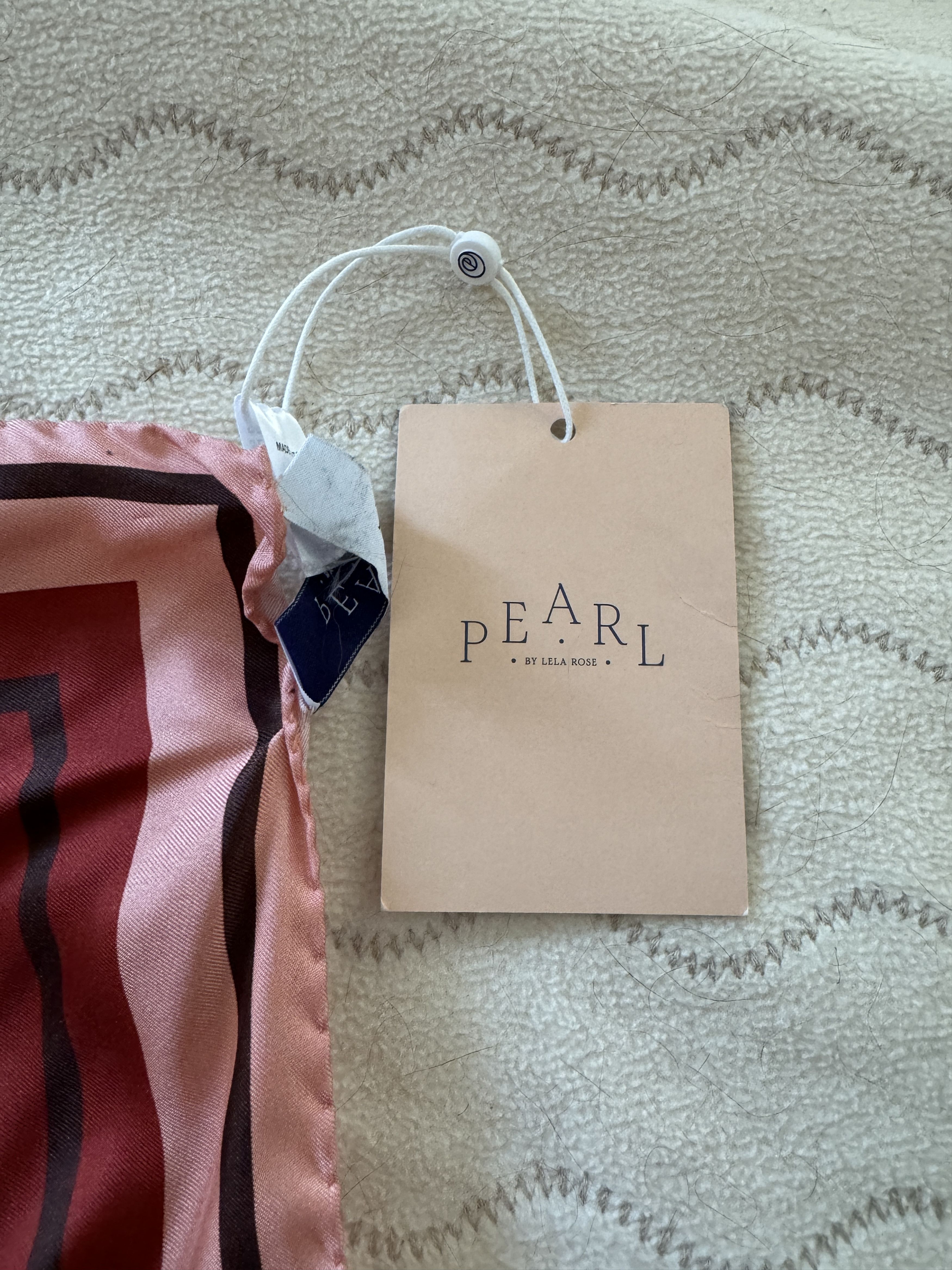 Lela Rose Pearl by Lela Rose 100% silk scarf, retro dot pattern Size ONE SIZE - 2 Thumbnail