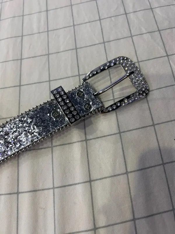 Leather Mizuki x Izumi Gorgeous Rhinestone Studded PU Leather Belt Size ONE SIZE - 3 Thumbnail