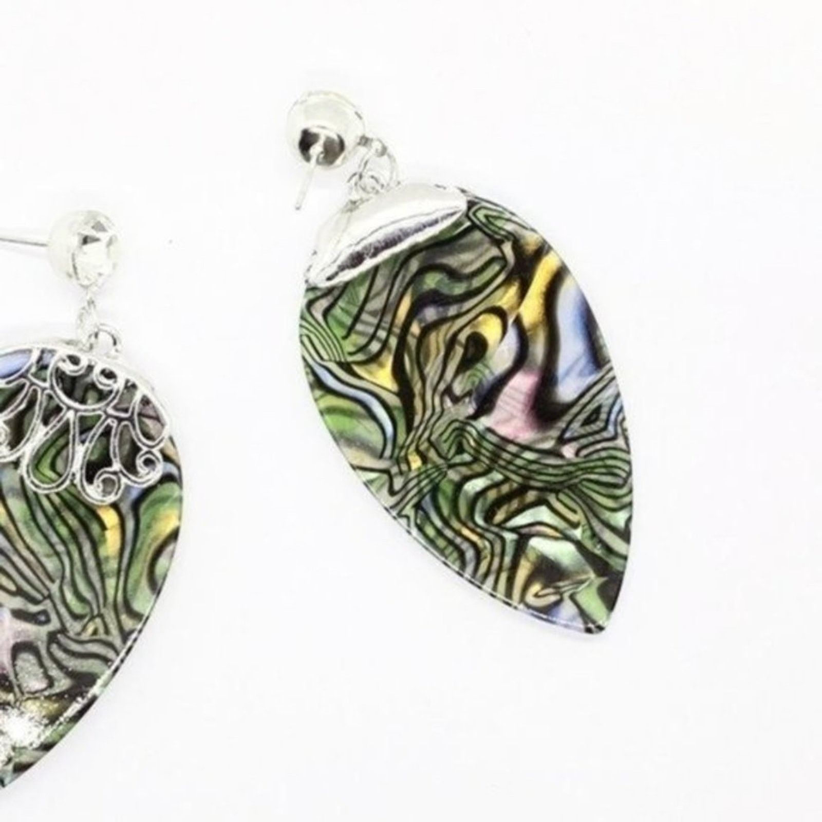 Other NWT Abalone Colored Gold-Tone Pear Dangle Earrings Size ONE SIZE - 5 Thumbnail