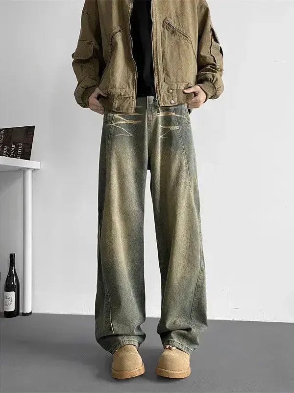 Japanese Brand Retro straight leg slightly flared wide leg jeans Size US 32 / EU 48 - 6 Thumbnail