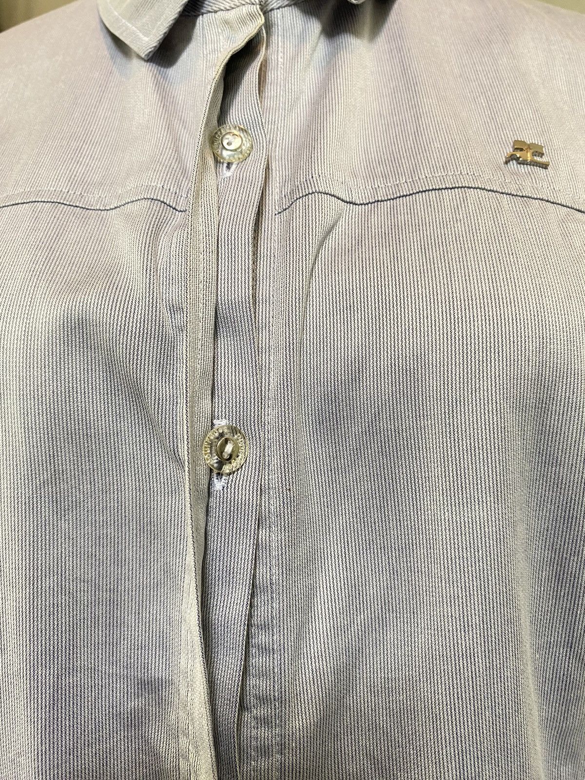 Courreges Courrèges Classic Light Blue Collared Shirt Size S / US 4 / IT 40 - 11 Thumbnail