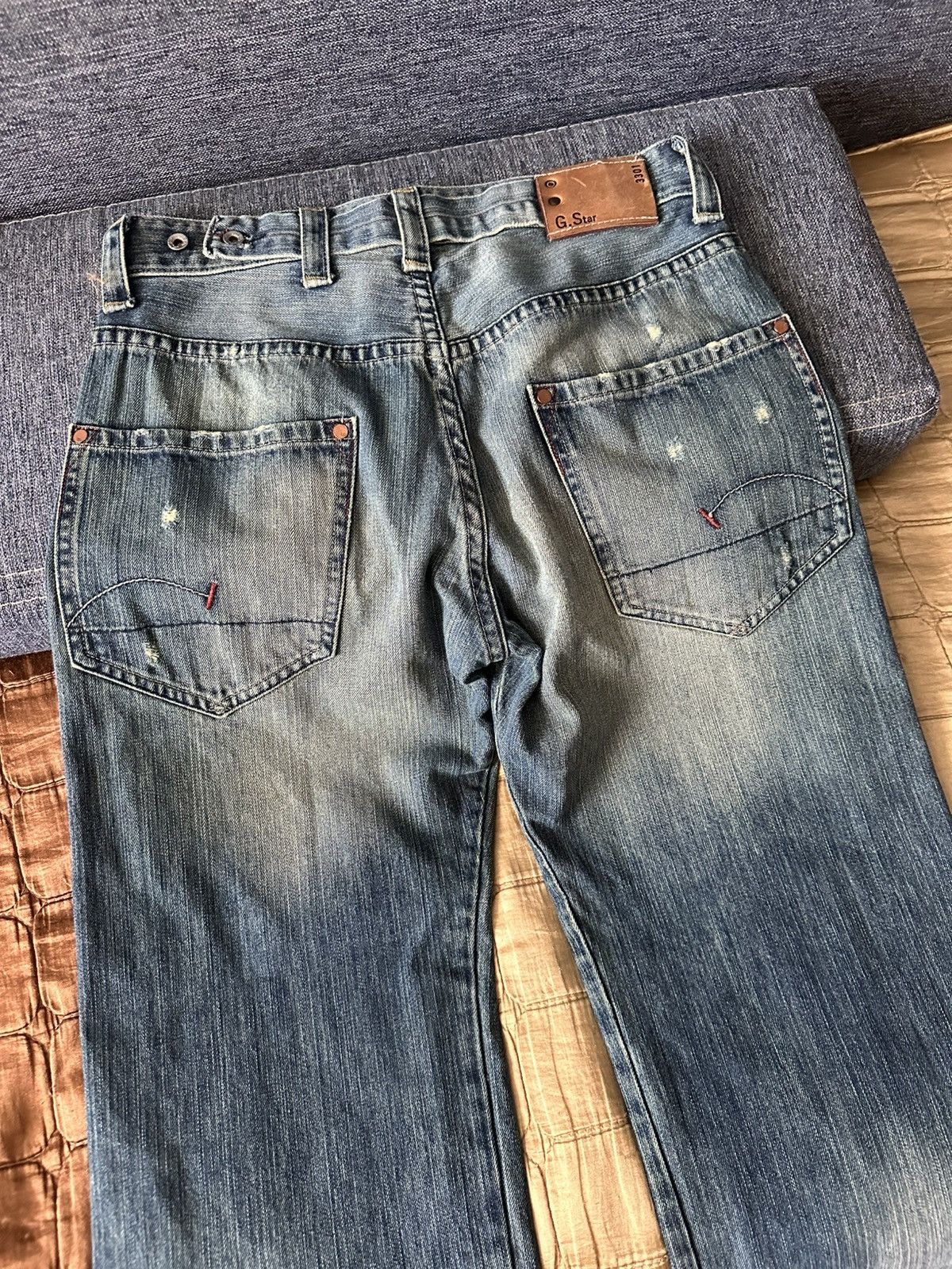 G-Star G-Star Raw Jeans – Vintage Distressed Look Size US 30 / EU 46 - 2 Thumbnail