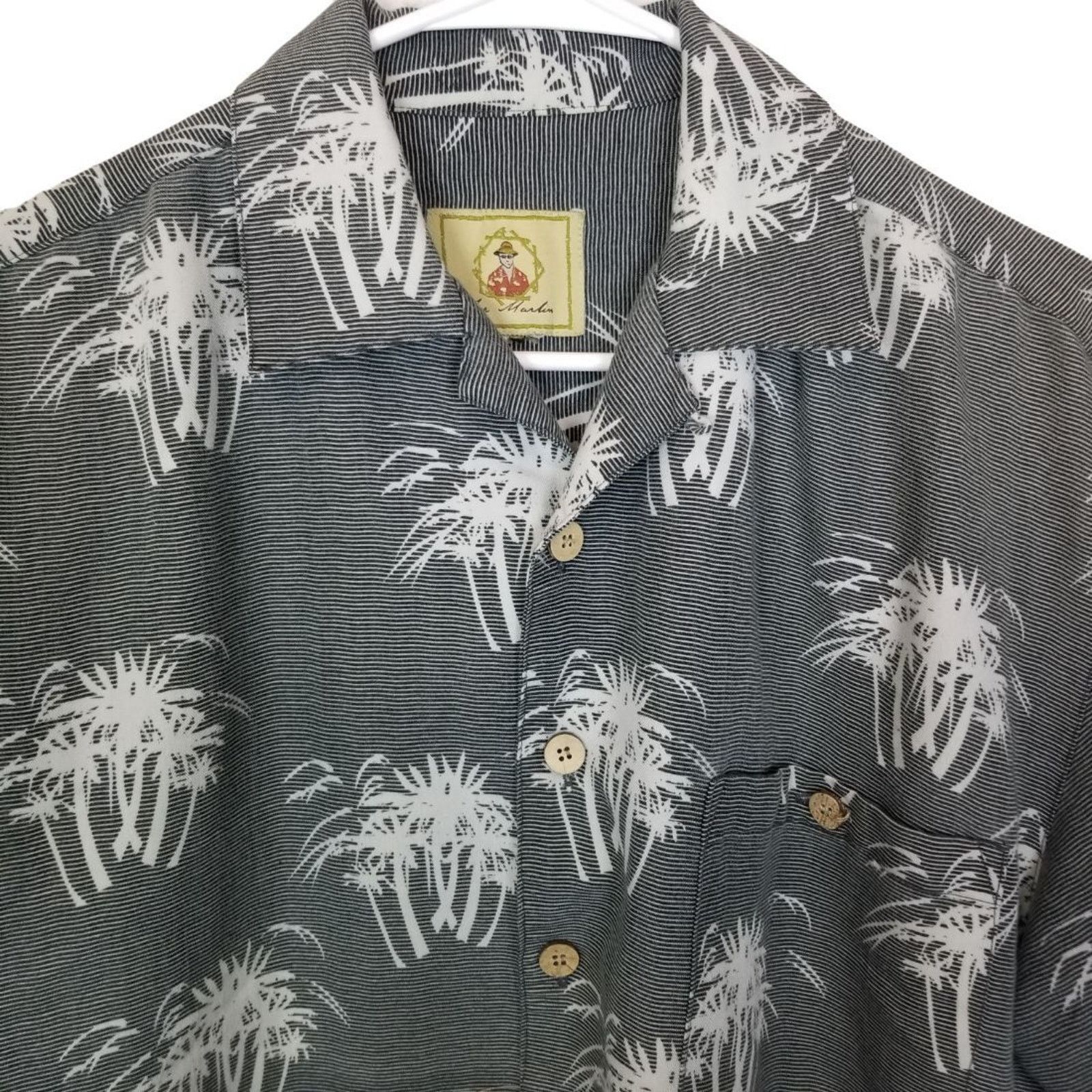 Baja Joe Vintage Joe Marlin Mens Palm Tree Print Hawaiian Shirt XL Size US XL / EU 56 / 4 - 2 Thumbnail