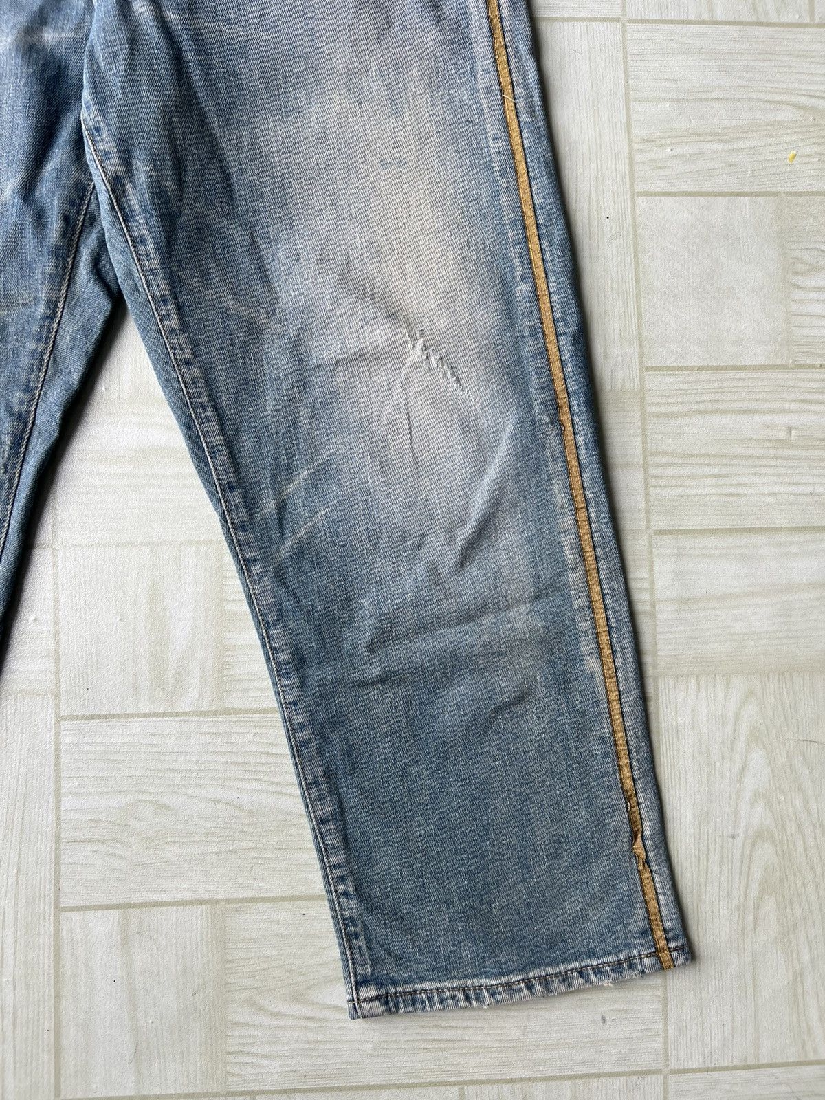 Maison MIHARA YASUHIRO FW16 Miharayasuhiro Reconstruct Stone Wash Gold Line Denim Size US 32 / EU 48 - 6 Thumbnail