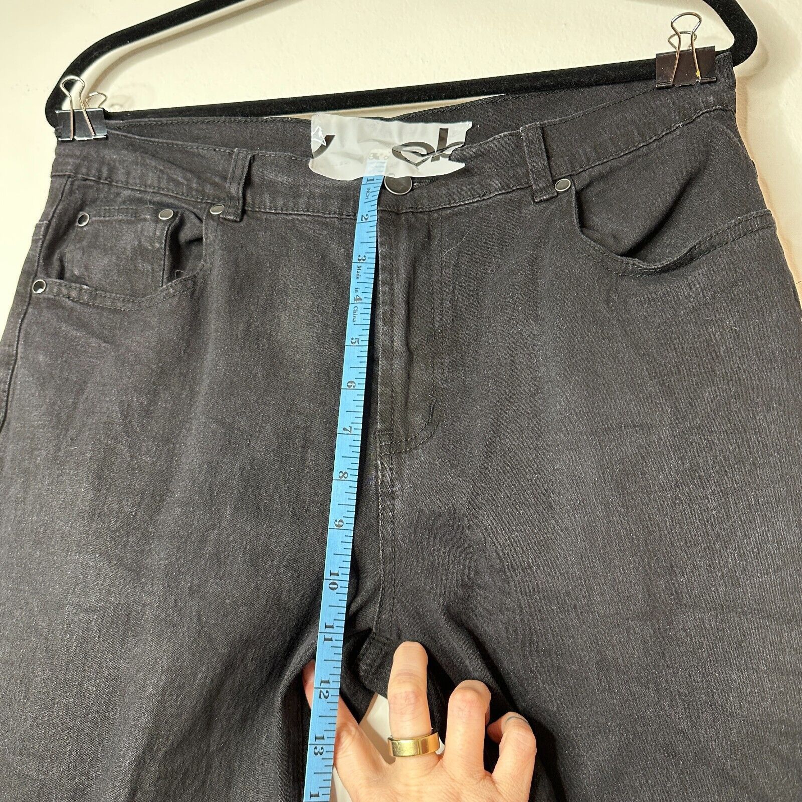 Other DG2 Diane Gilman Black Mid-Rise Denim Jeans Straight Leg 10 Size 32" / US 10 / IT 46 - 9 Thumbnail