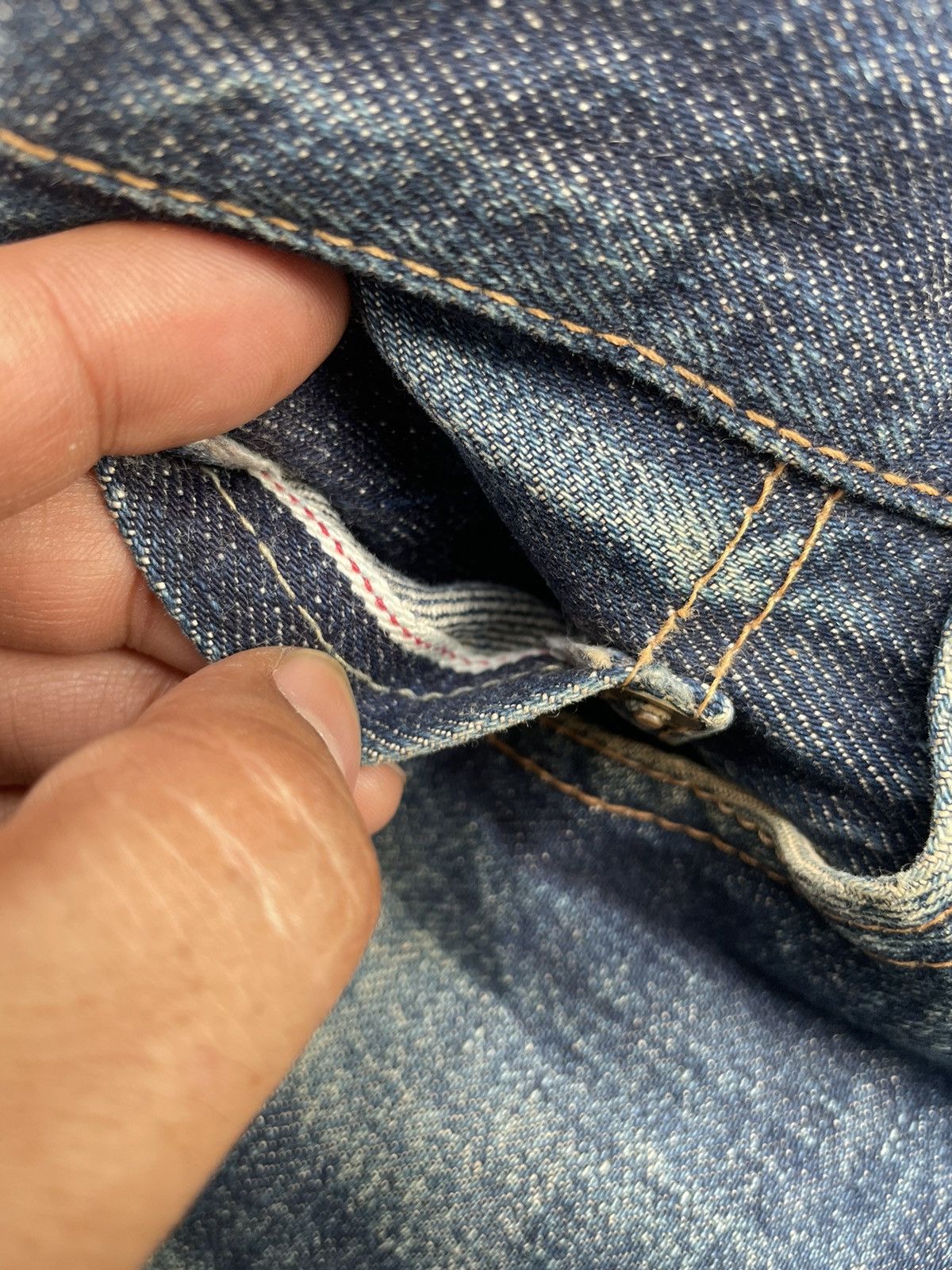 Octopus × Vintage Vintage Octopus Army Selvedge Distresed Denim Size US 30 / EU 46 - 21 Thumbnail