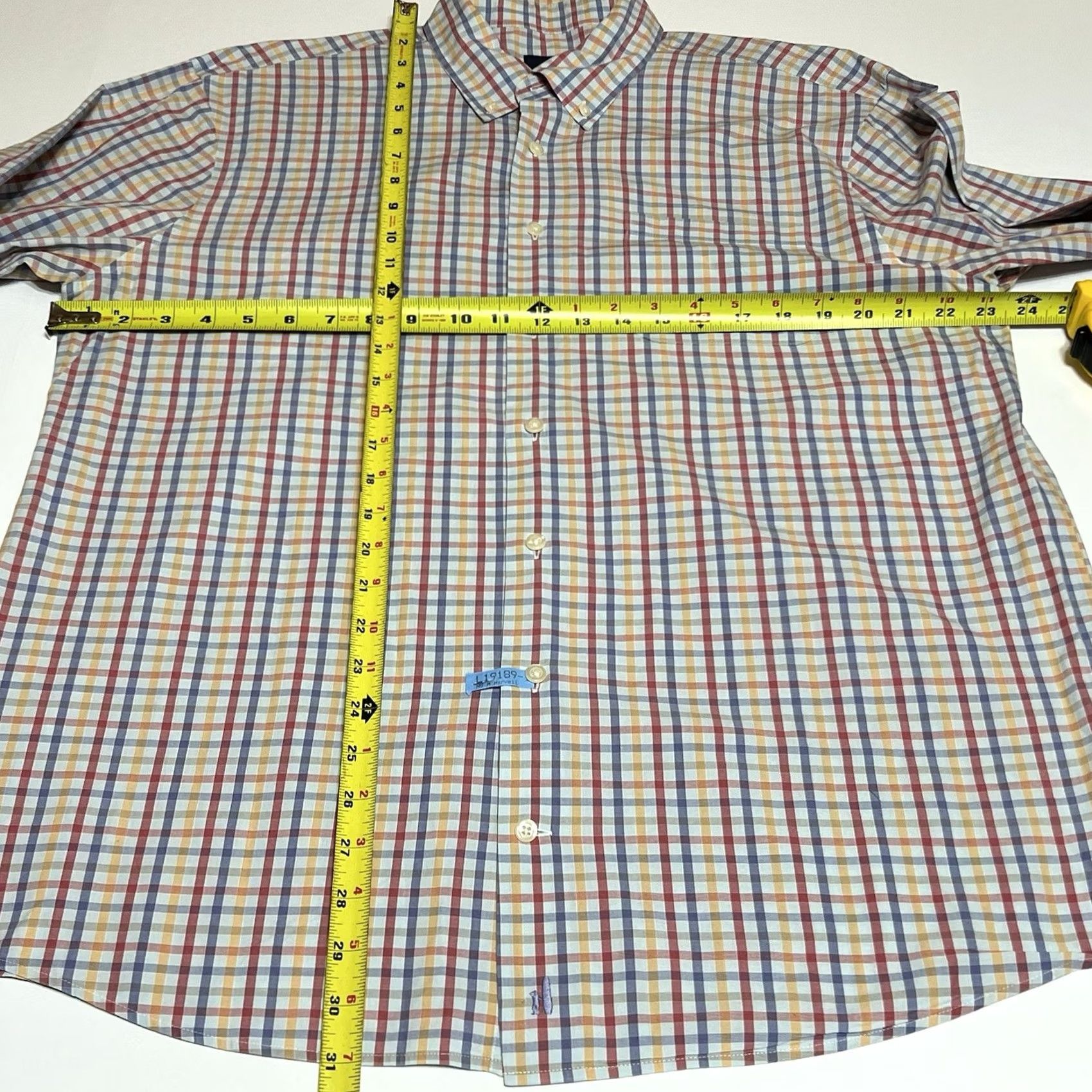 johnnie-O johnnie-O Performance Shirt Mens Large Multicolor Plaid Button Down Long Sleeve Regular Fit Casual Travel Shirt Size US L / EU 52-54 / 3 - 4 Thumbnail