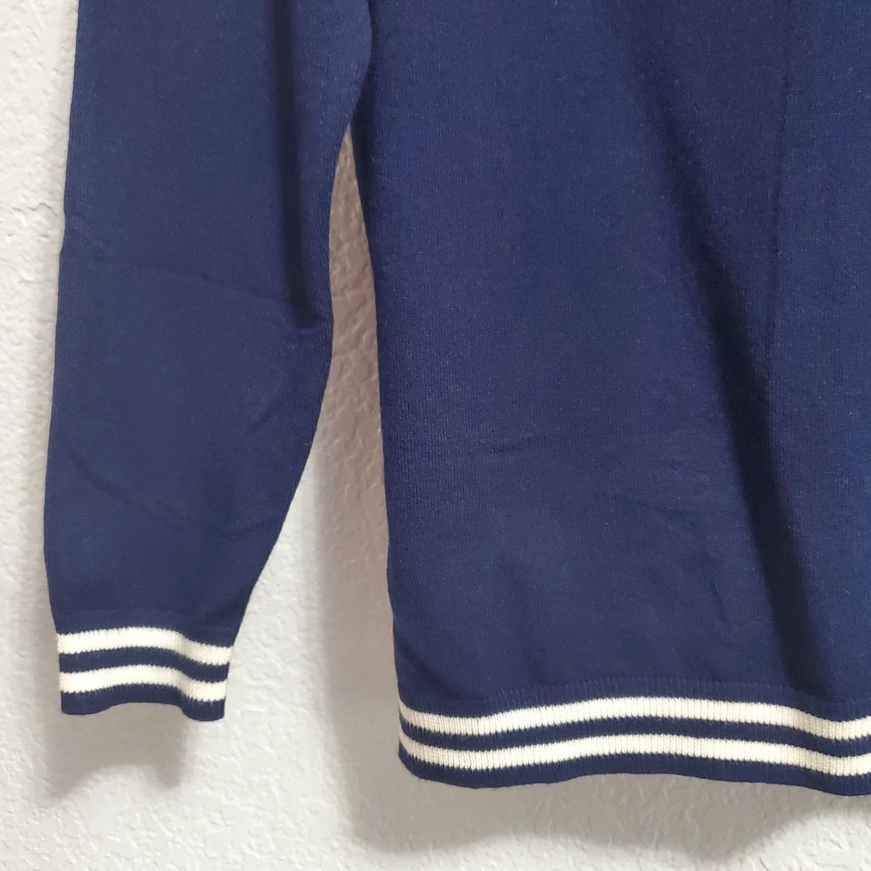 Vintage Lillusory Womens Sweater S Blue V-Neck Pullover Preppy Tenniscore Old Money Size S / US 4 / IT 40 - 5 Thumbnail