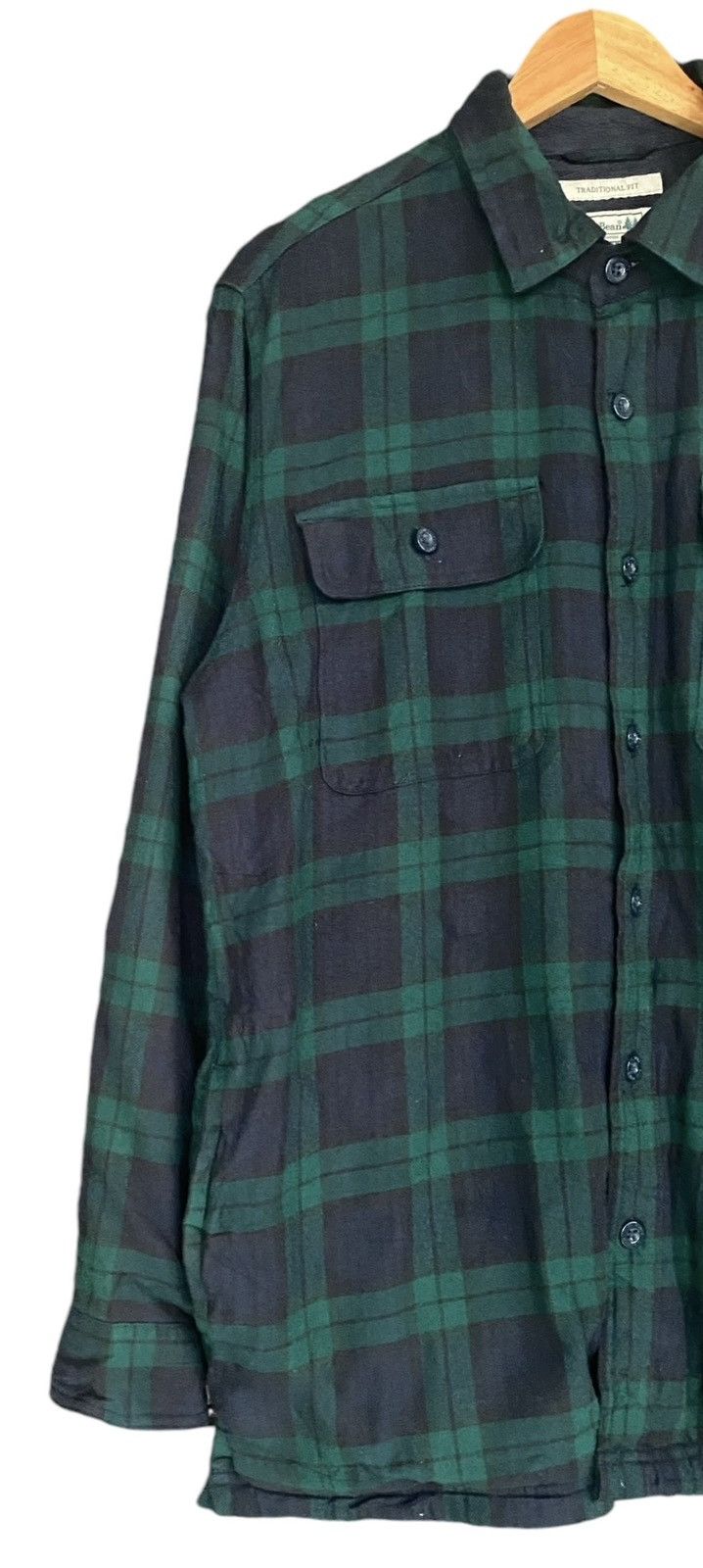L.L. Bean × Vintage Traditional Fit LL BEAN Checkered Plaid Size US M / EU 48-50 / 2 - 3 Thumbnail