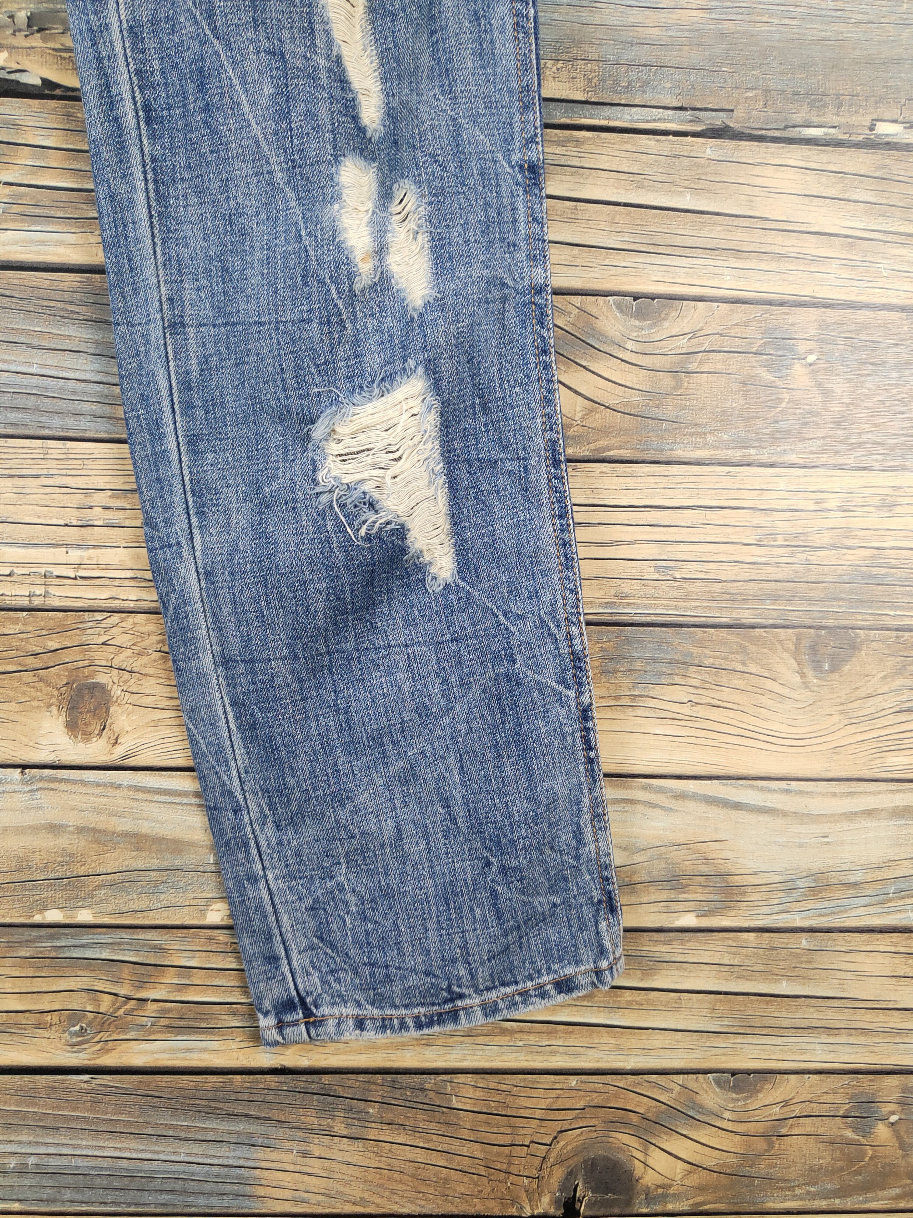 Japanese Brand D.i.a Blue Distressed Ripped denim Jeans #W1483 Size US 30 / EU 46 - 6 Thumbnail