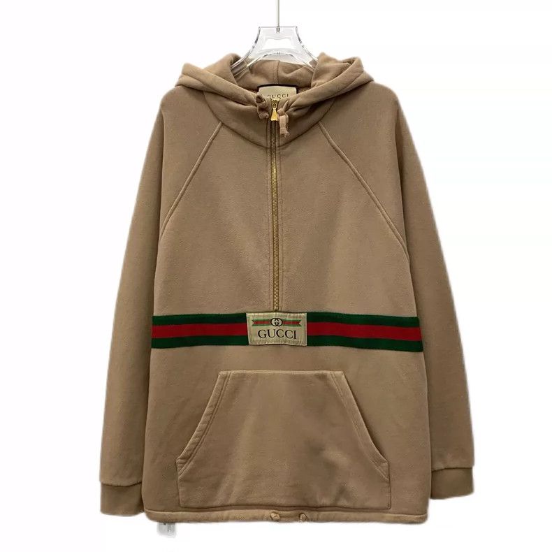 Gucci Gucci Brown Logo Stripe Hooded Sweatshirt- DMC Size US S / EU 44-46 / 1 - 1 Thumbnail