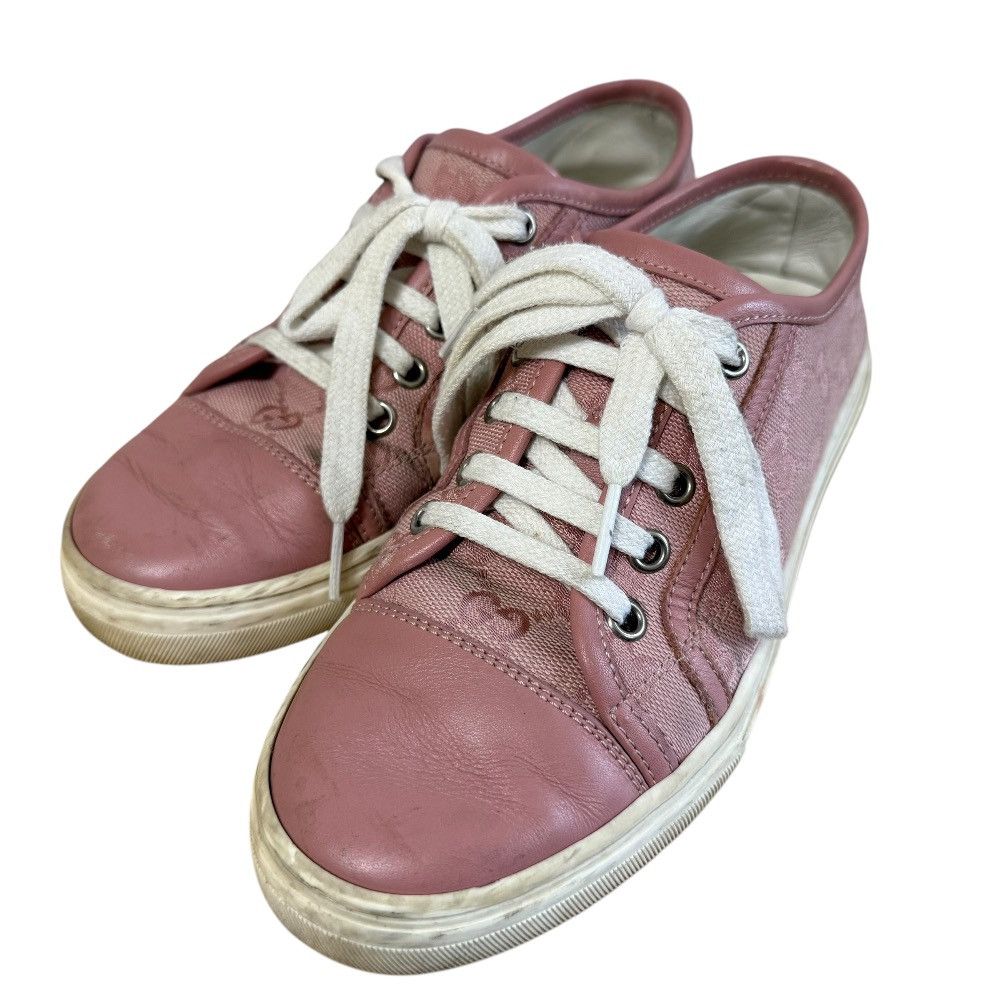 Gucci Gucci Gucci GG Canvas Leather Sneakers Leather Shoes DUTY FREE for USA Size ONE SIZE - 1 Thumbnail